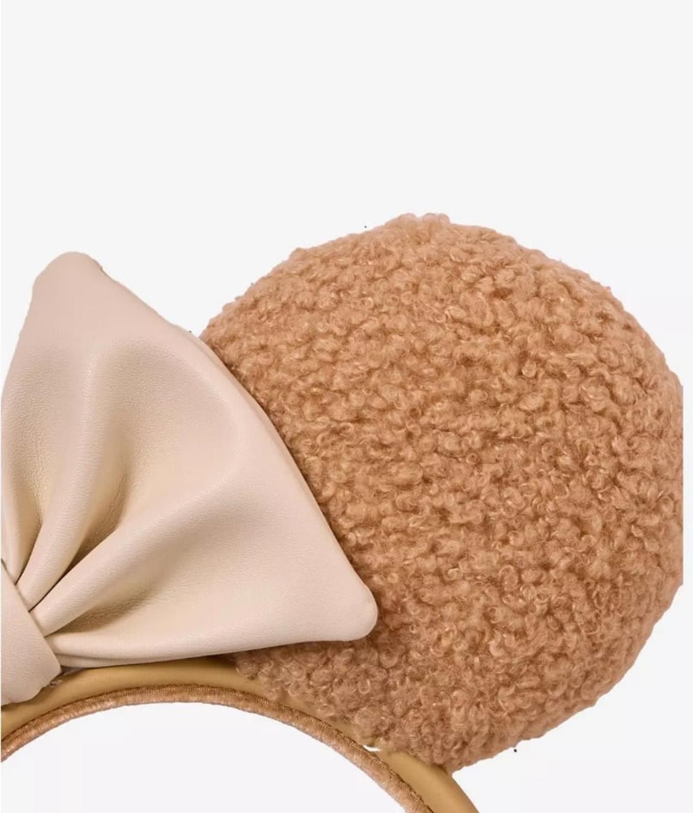 Loungefly Minnie Mouse Brown Sherpa Ears Headband NEW! Minnie Mouse Balloon Loungefly Headband available at  main image 2