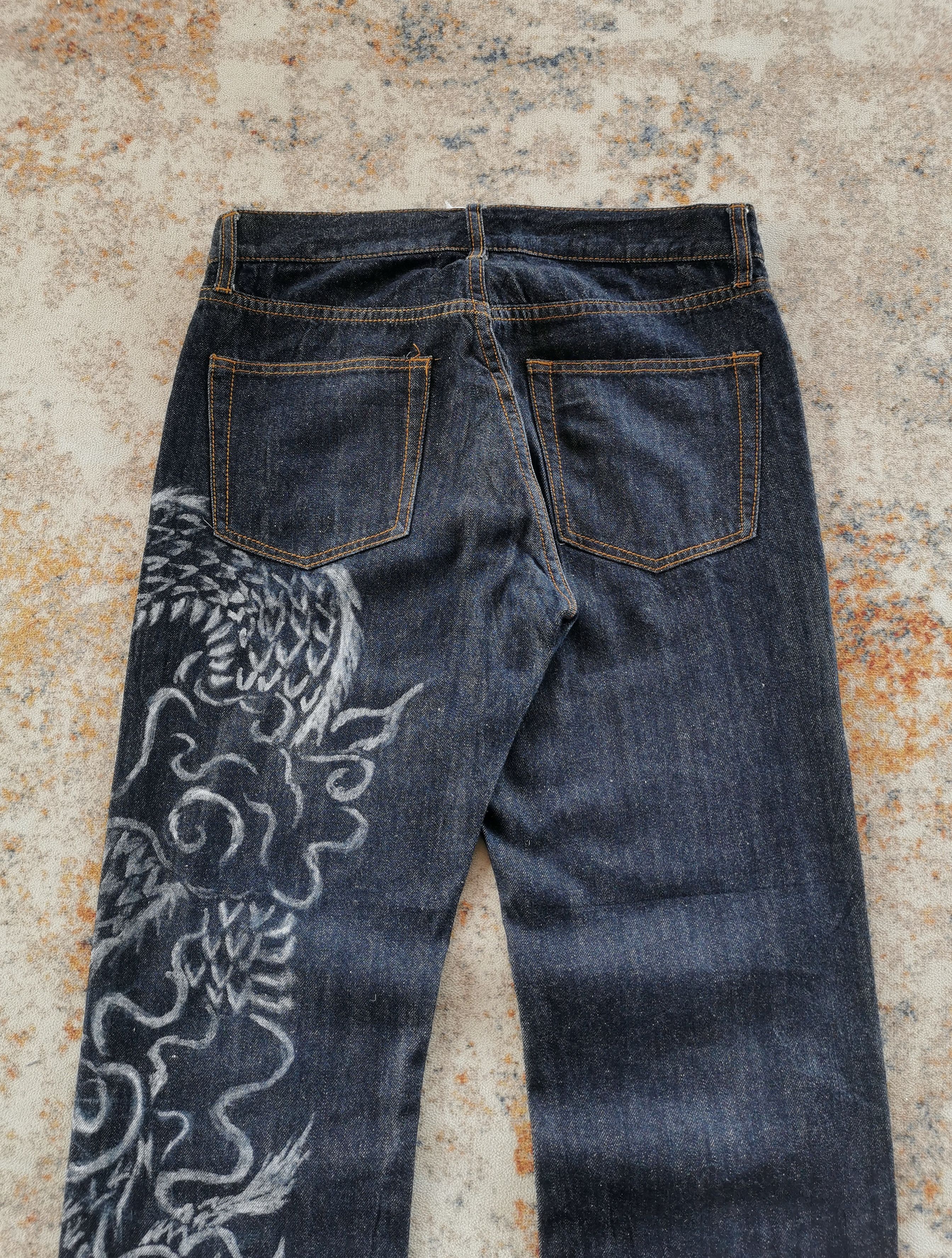 Evisu Dragon Art Denim Jeans Custom Streetwear Piece Size US 31 - 5 Thumbnail