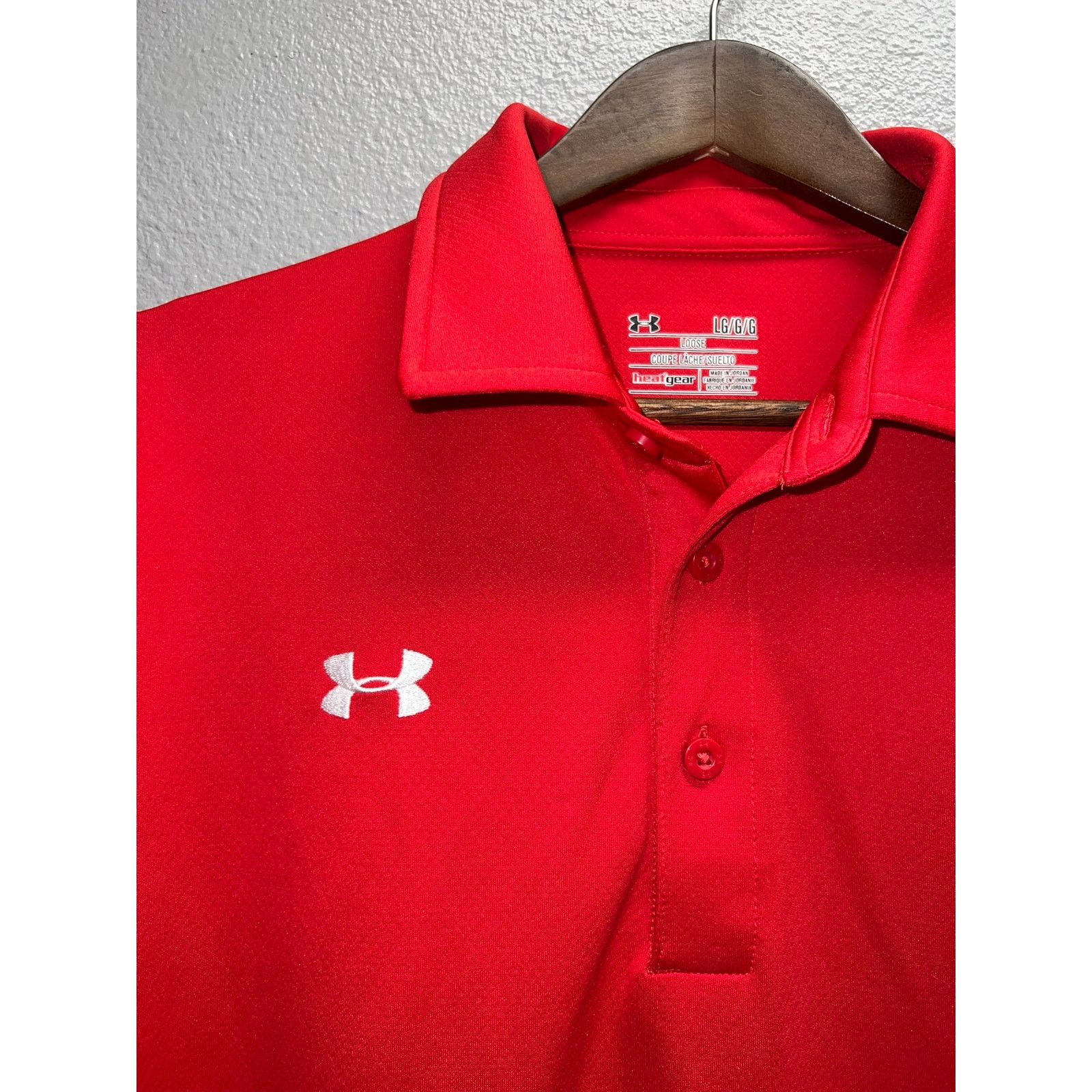 Under Armour Under Armour Polo Shirt Heat Gear Golf Golfing Red Tee Large Size US L / EU 52-54 / 3 - 4 Thumbnail
