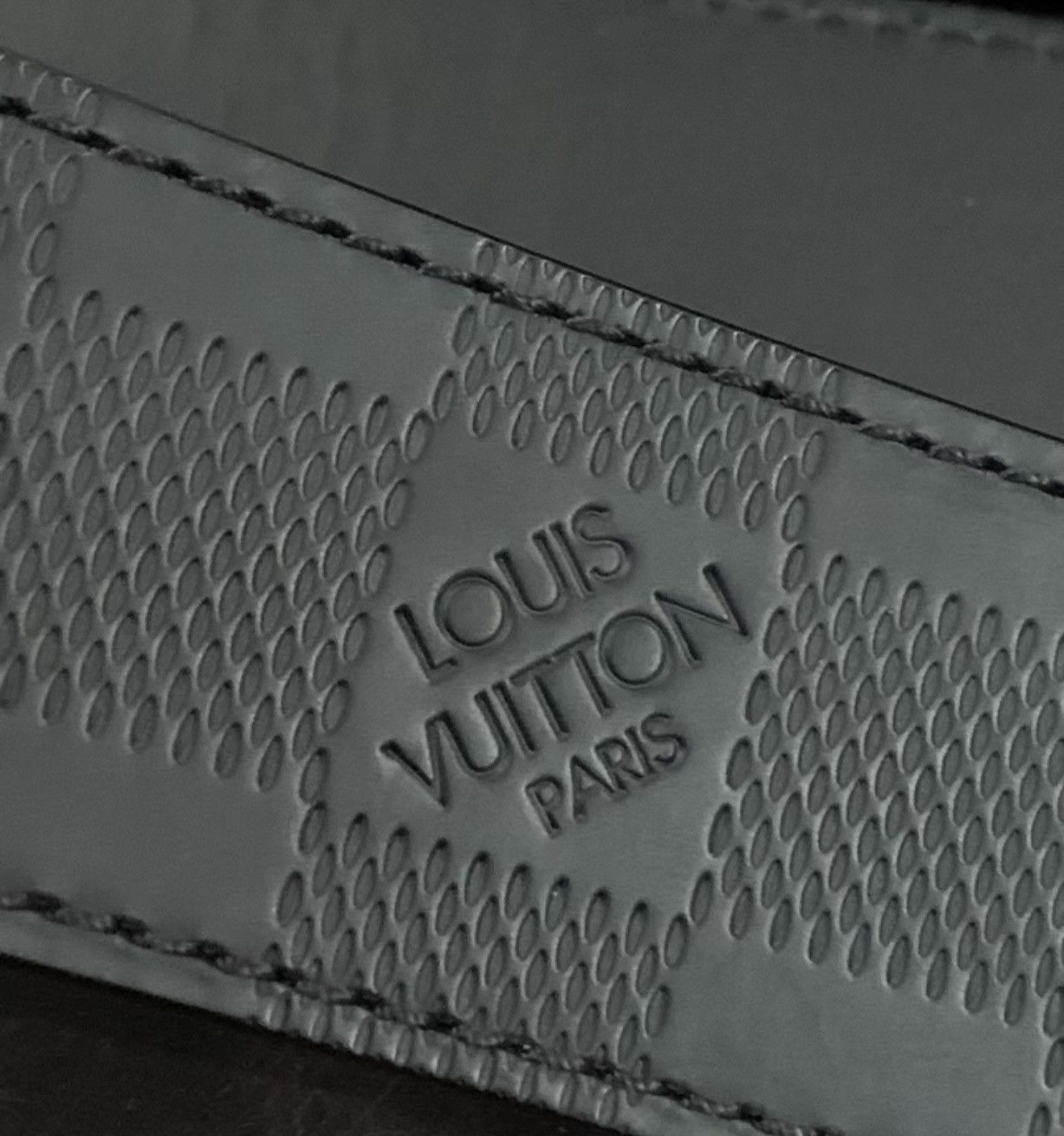 Louis Vuitton LOUIS VUITTON Black Damier Graphite Belt Size ONE SIZE - 7 Thumbnail