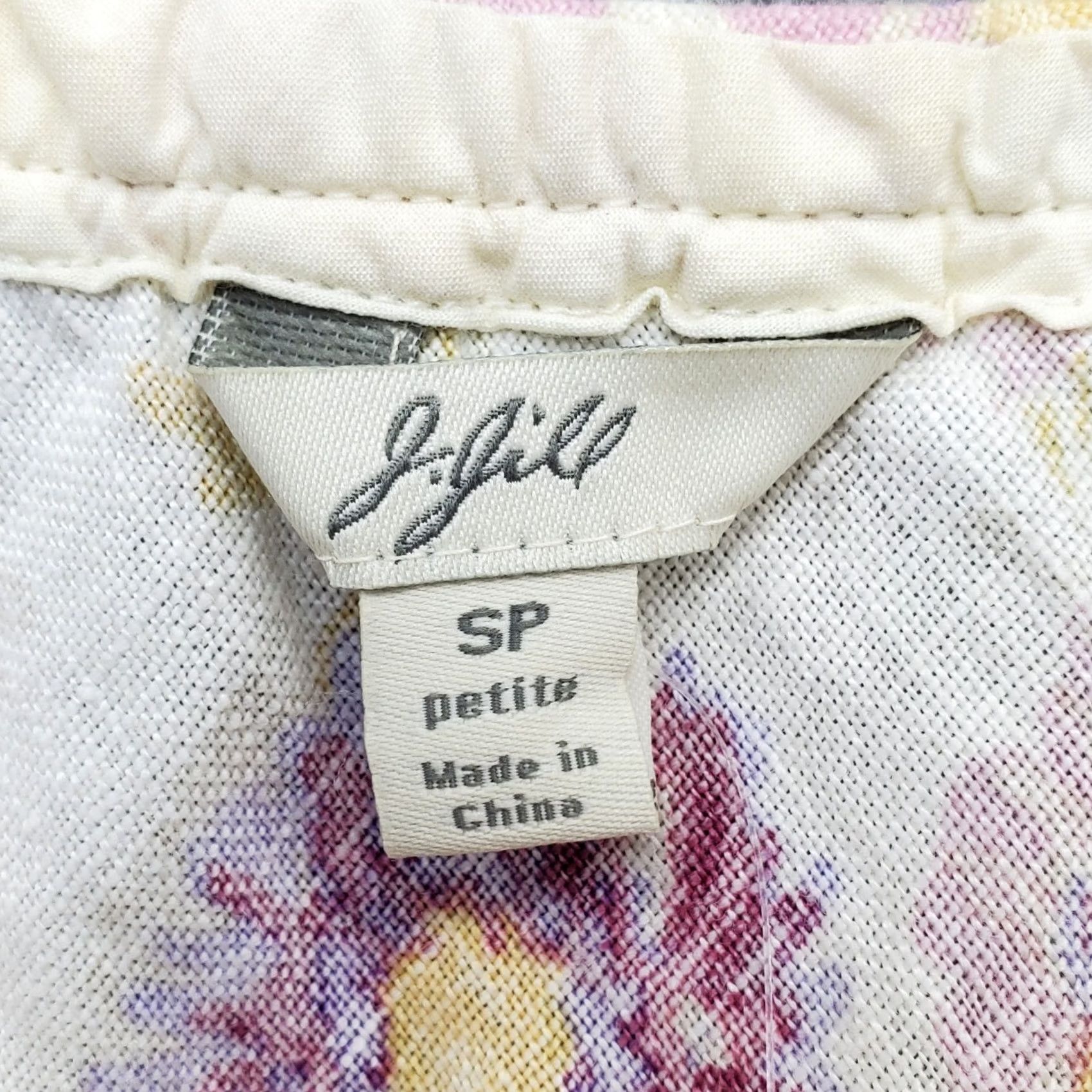 J. Jill J. Jill A-Line Skirt Womens Size PS Multicolor Floral Lightweight Linen Short Wool? No. Size 28" / US 6 / IT 42 - 5 Thumbnail