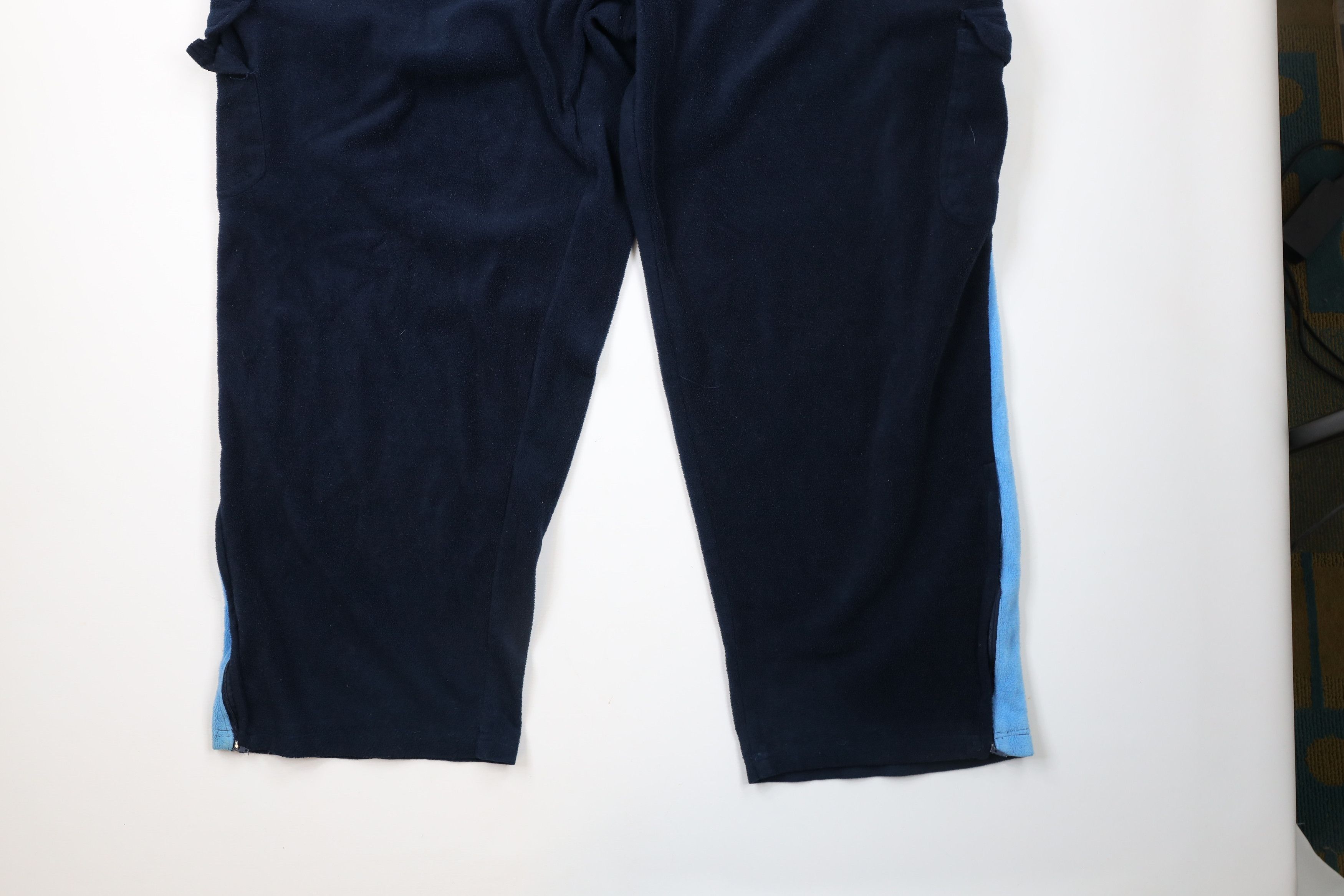 Vintage Vintage 90s Wilson Baggy Wide Leg Fleece Cargo Pants Blue Size US 44 / EU 60 - 4 Thumbnail
