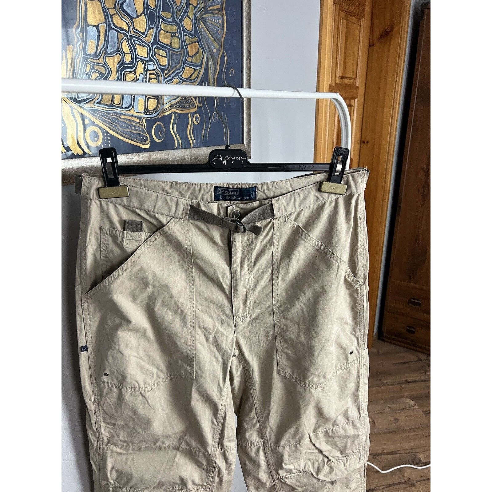 Polo Ralph Lauren Polo Ralph Lauren VTG Men`s Gray Beige Multipocket Cargo Pan Size US 32 / EU 48 - 3 Thumbnail