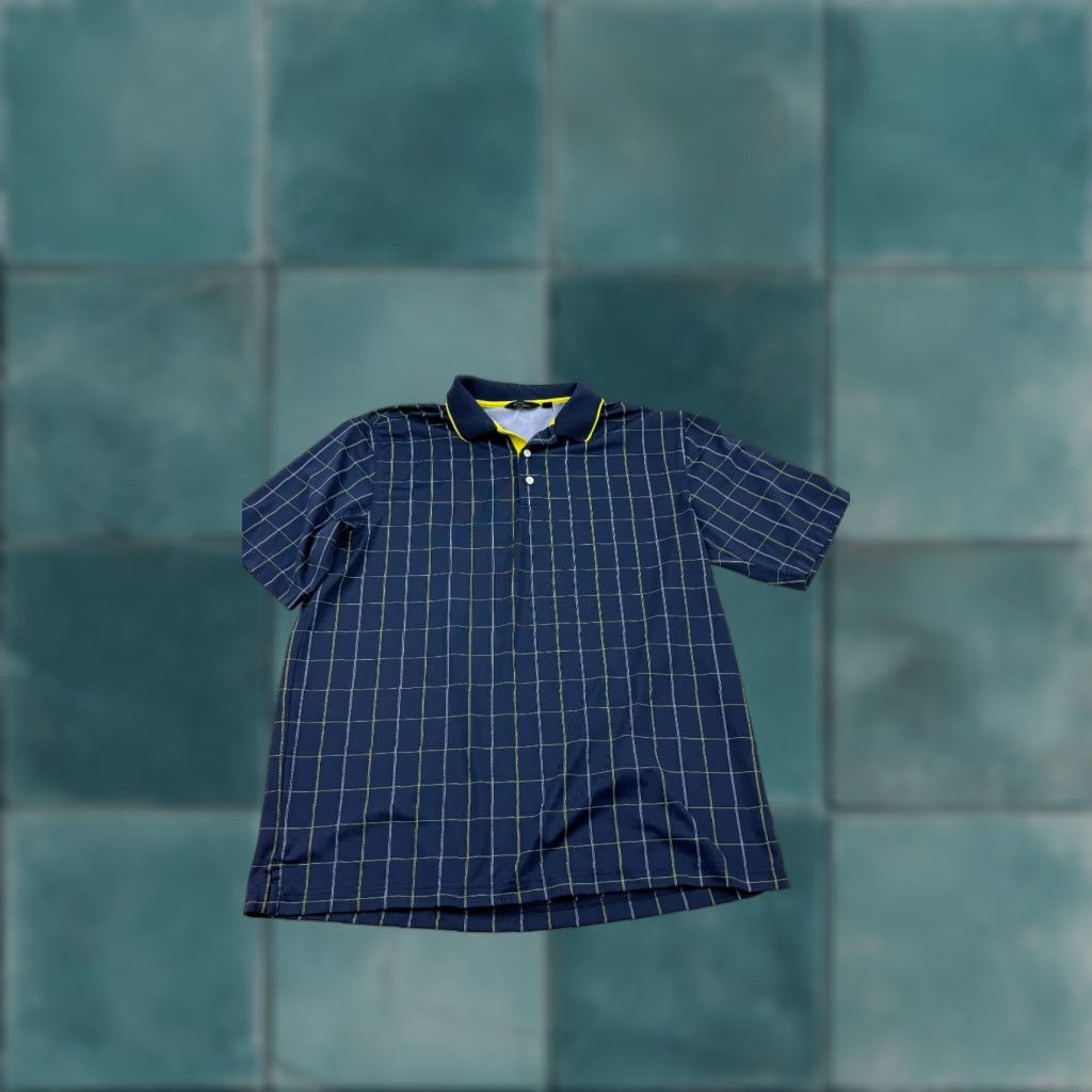 Vintage Walter Hagen Shirt Mens Large Blue Golf Polo Check Grid Short Sleeve Collared Size US L / EU 52-54 / 3 - 1 Thumbnail