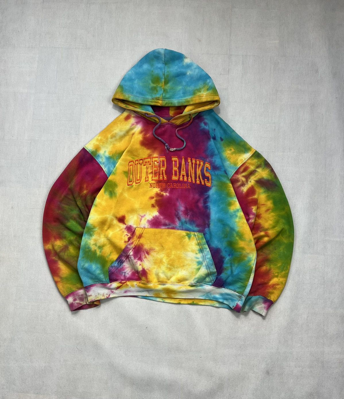 Vintage Hoodie Outer Banks vintage 90’s tie dye boxy fit Size US L / EU 52-54 / 3 - 1 Thumbnail