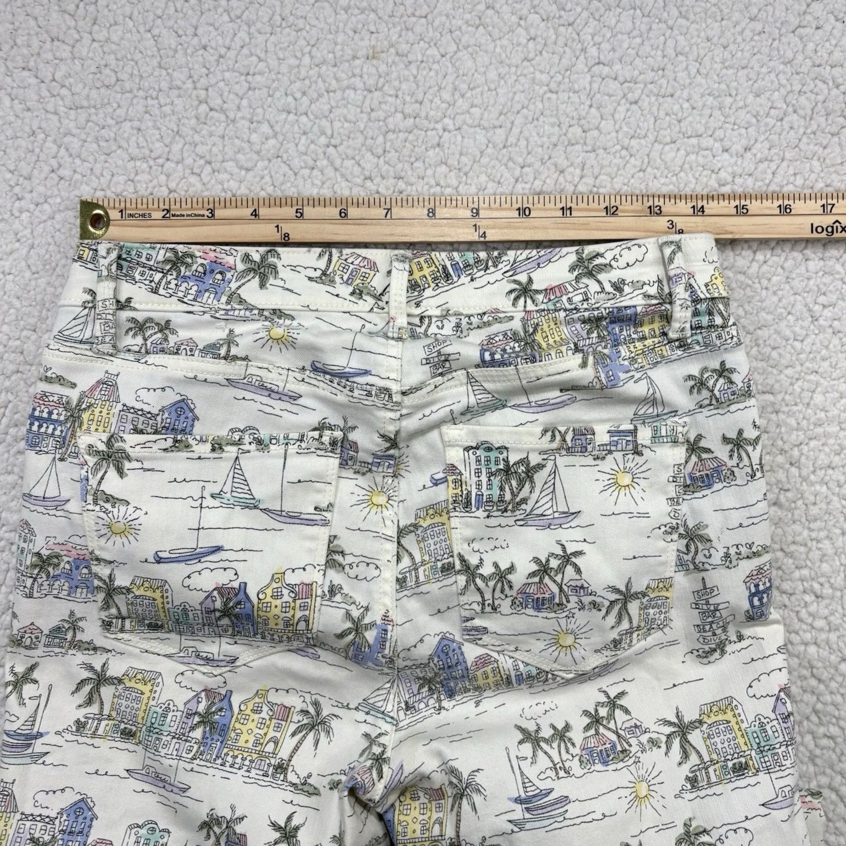 Talbots Talbots Pants - Talbots Jegging Beach Crop Paisley 6 Women Multicolor Tapered Stretch Pockets Regular Size 28" / US 6 / IT 42 - 7 Thumbnail