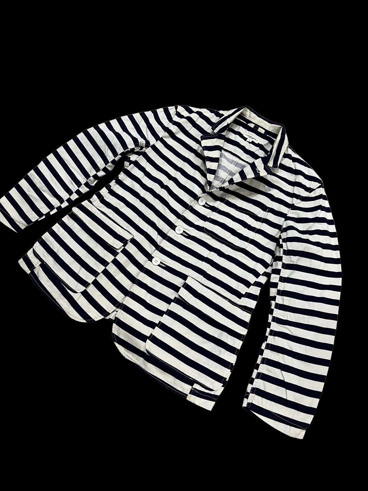 Engineered Garments Engineered Garments Prisoner Stripe 3 Pocket Chore Jacket Size US S / EU 44-46 / 1 - 2 Thumbnail