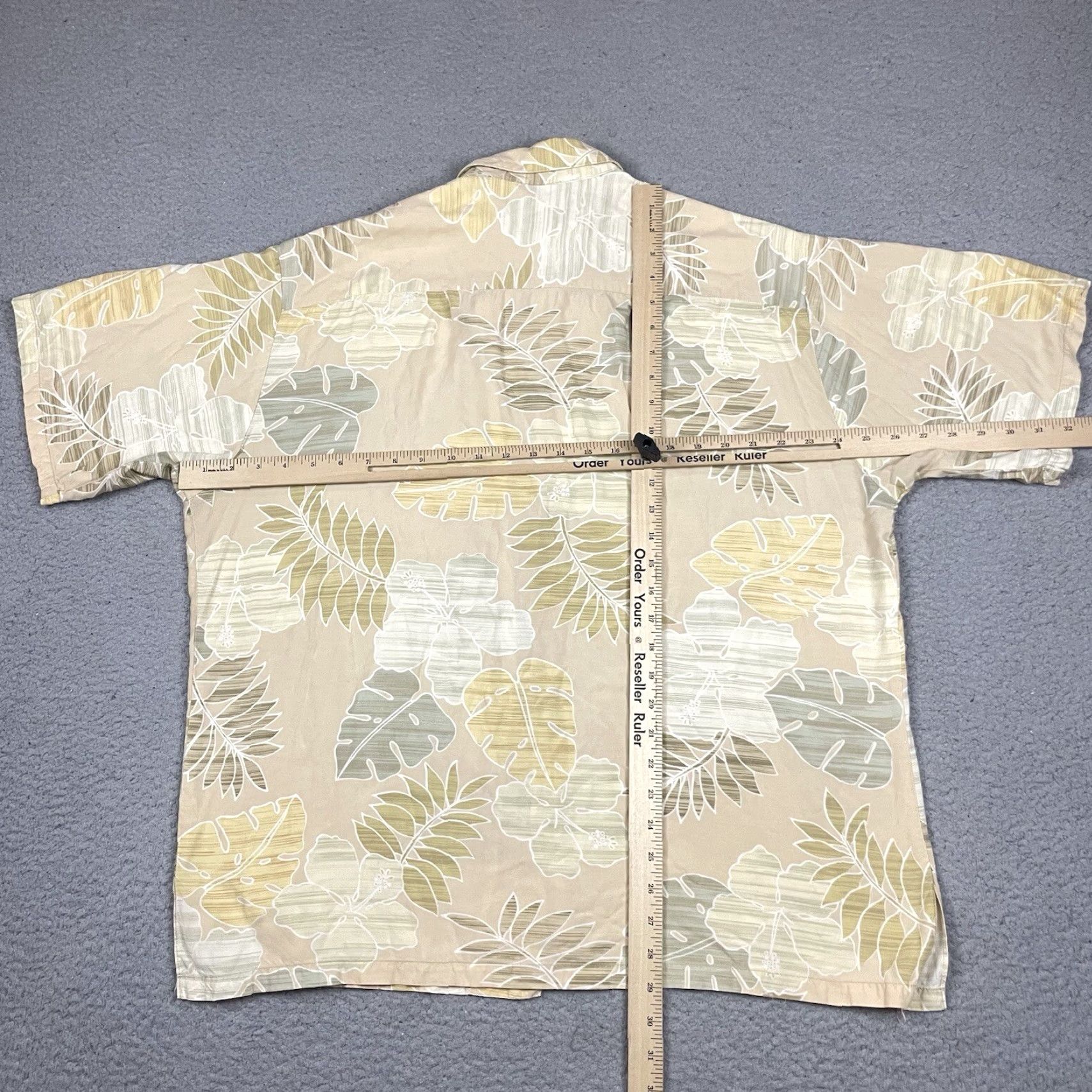Tori Richard VINTAGE Tori Richard Shirt Mens XL Beige Tonal Floral Button Up Hawaiian USA Vtg Size US XL / EU 56 / 4 - 7 Thumbnail