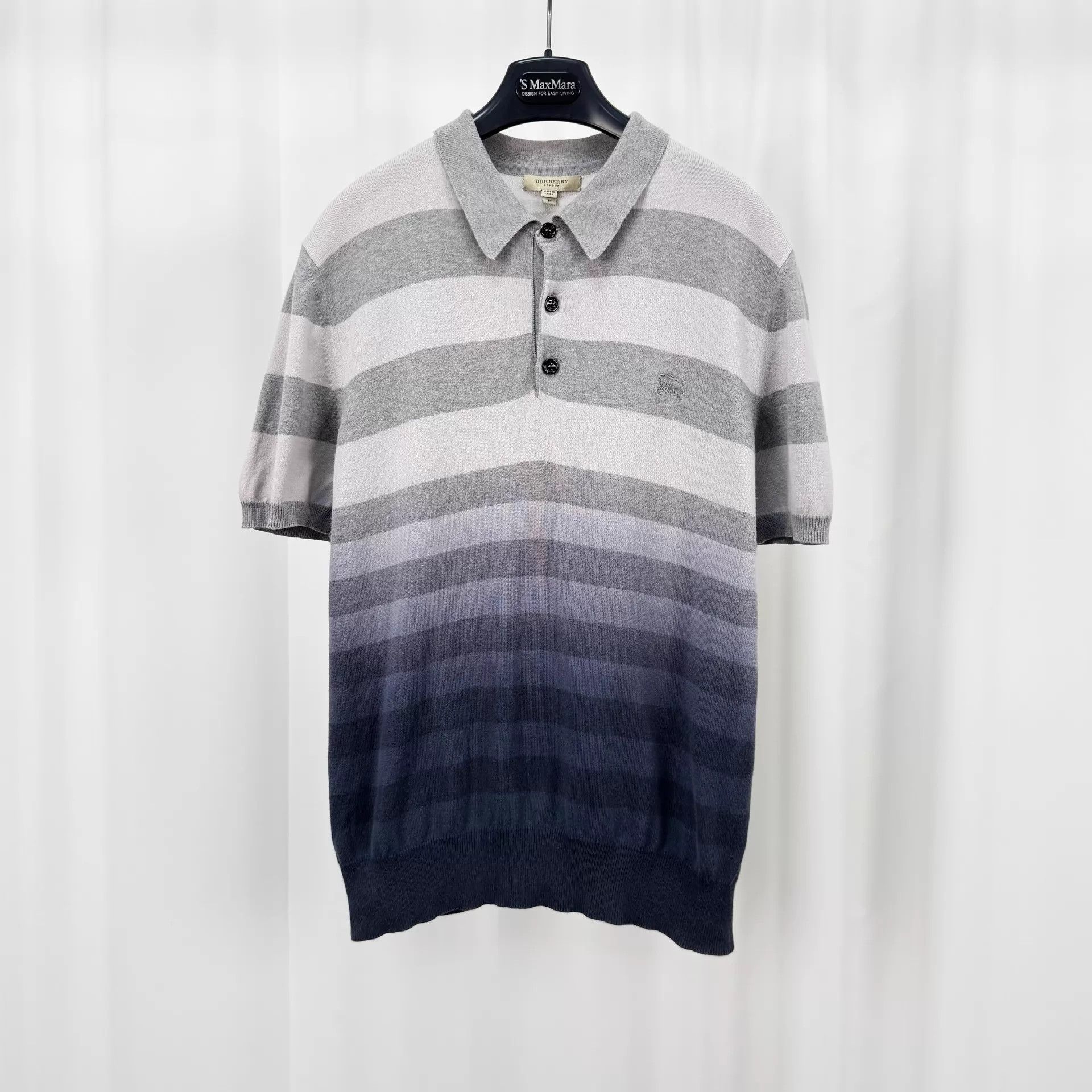 Burberry Burberry Embroidered Eq Gradient Knit Polo M 98 New Size US M / EU 48-50 / 2 - 1 Thumbnail