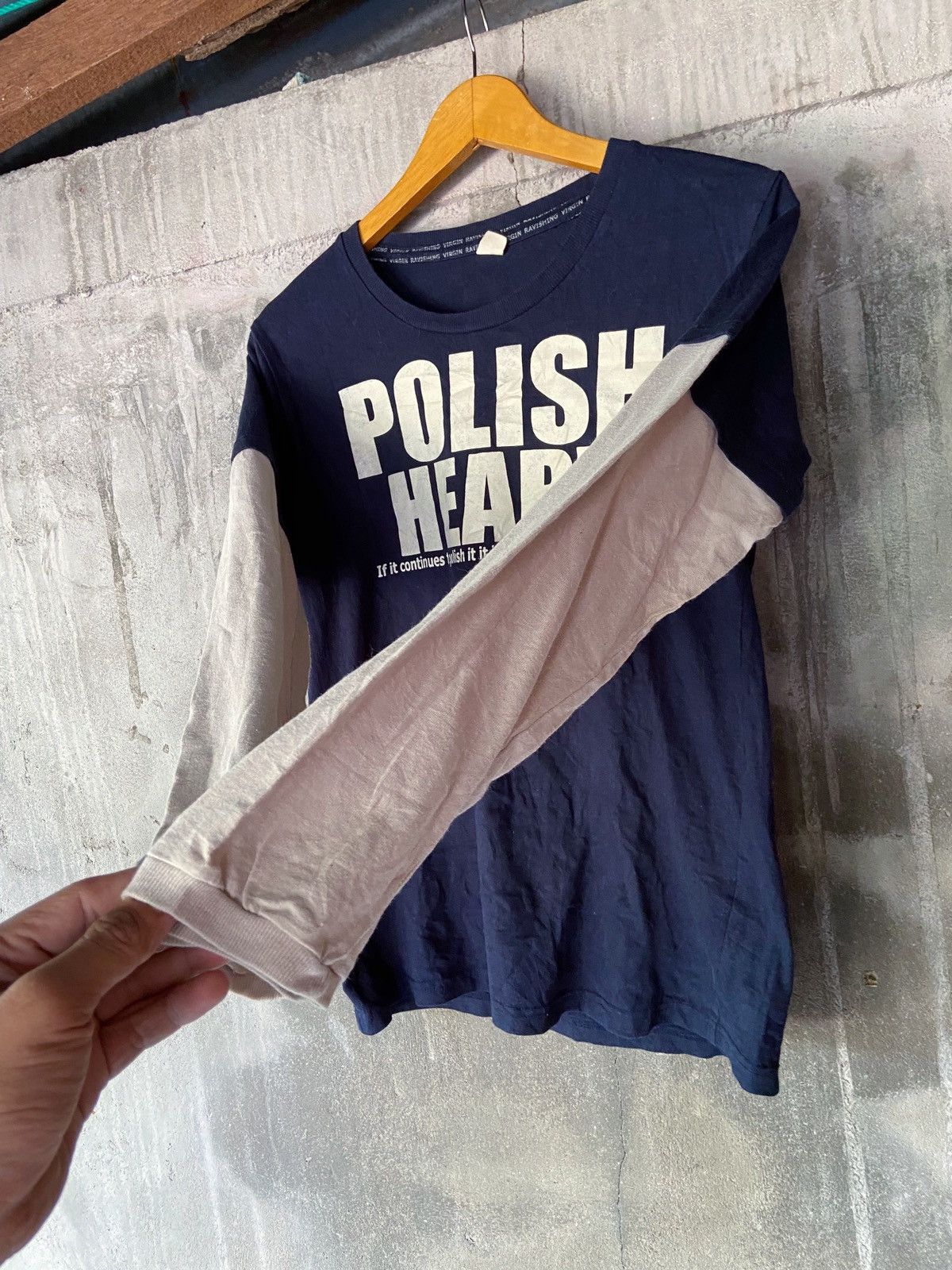 Japanese Brand DOUBLE LAYER POLICE HEART LONG SLEEVE Size US S / EU 44-46 / 1 - 4 Thumbnail