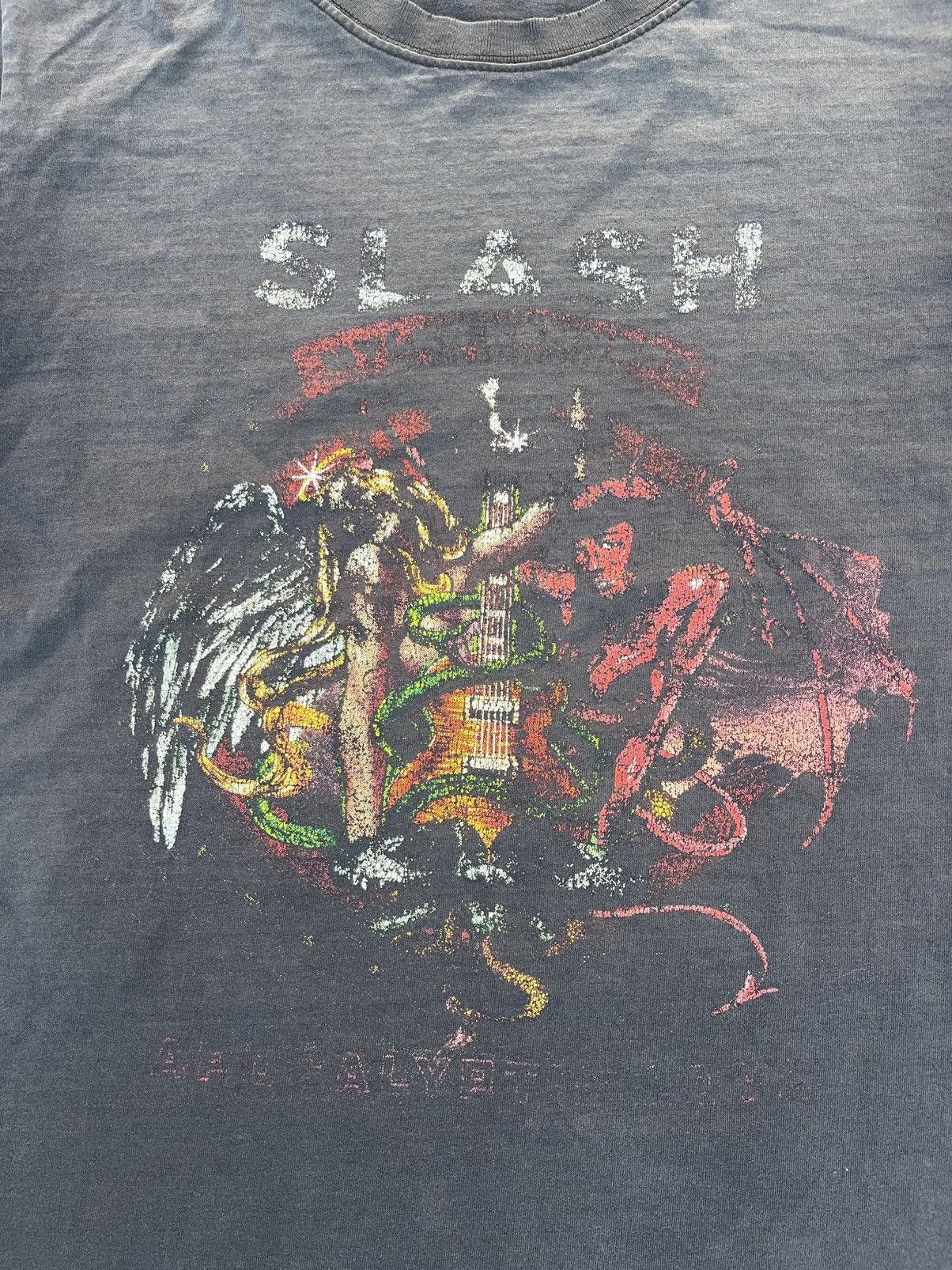 Band Tees Thrashed Vintage 90's Slash Apocalyptic Love Bootleg Tee Size US M / EU 48-50 / 2 - 8 Thumbnail
