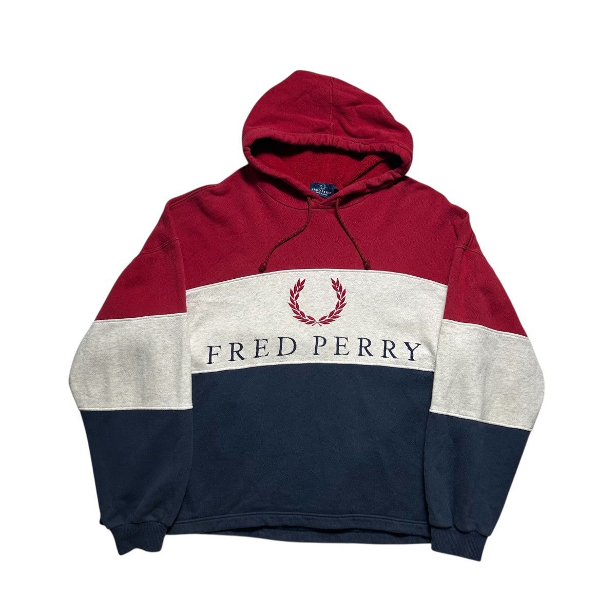 Fred Perry Vintage Fred Perry Embroidered Big Logo Hoodie Size XL / US 12-14 / IT 48-50 - 1 Thumbnail