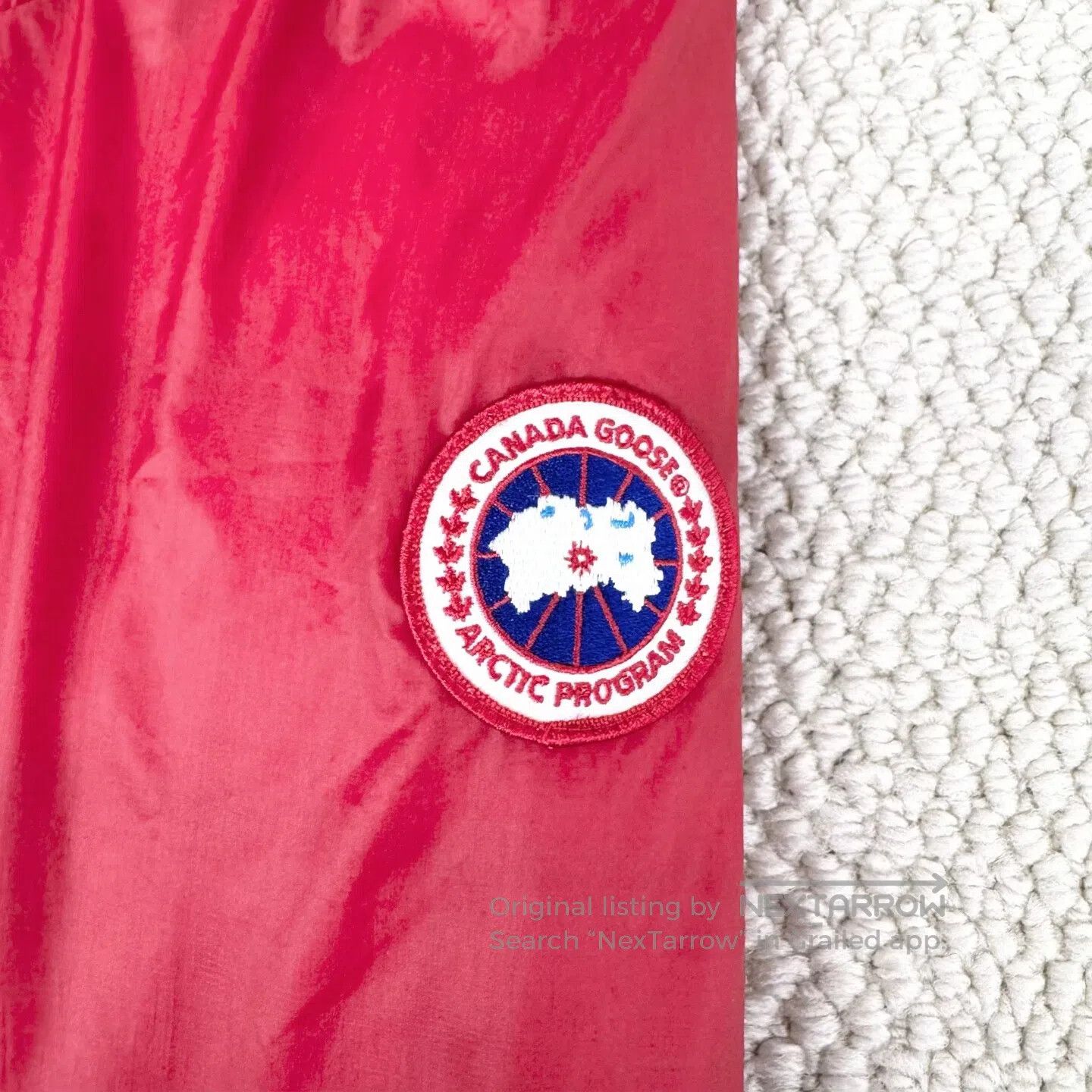 Canada Goose Canada Goose Red Ribbed Stripe Sleeve Logo Hooded Lightwei Size US S / EU 44-46 / 1 - 4 Thumbnail