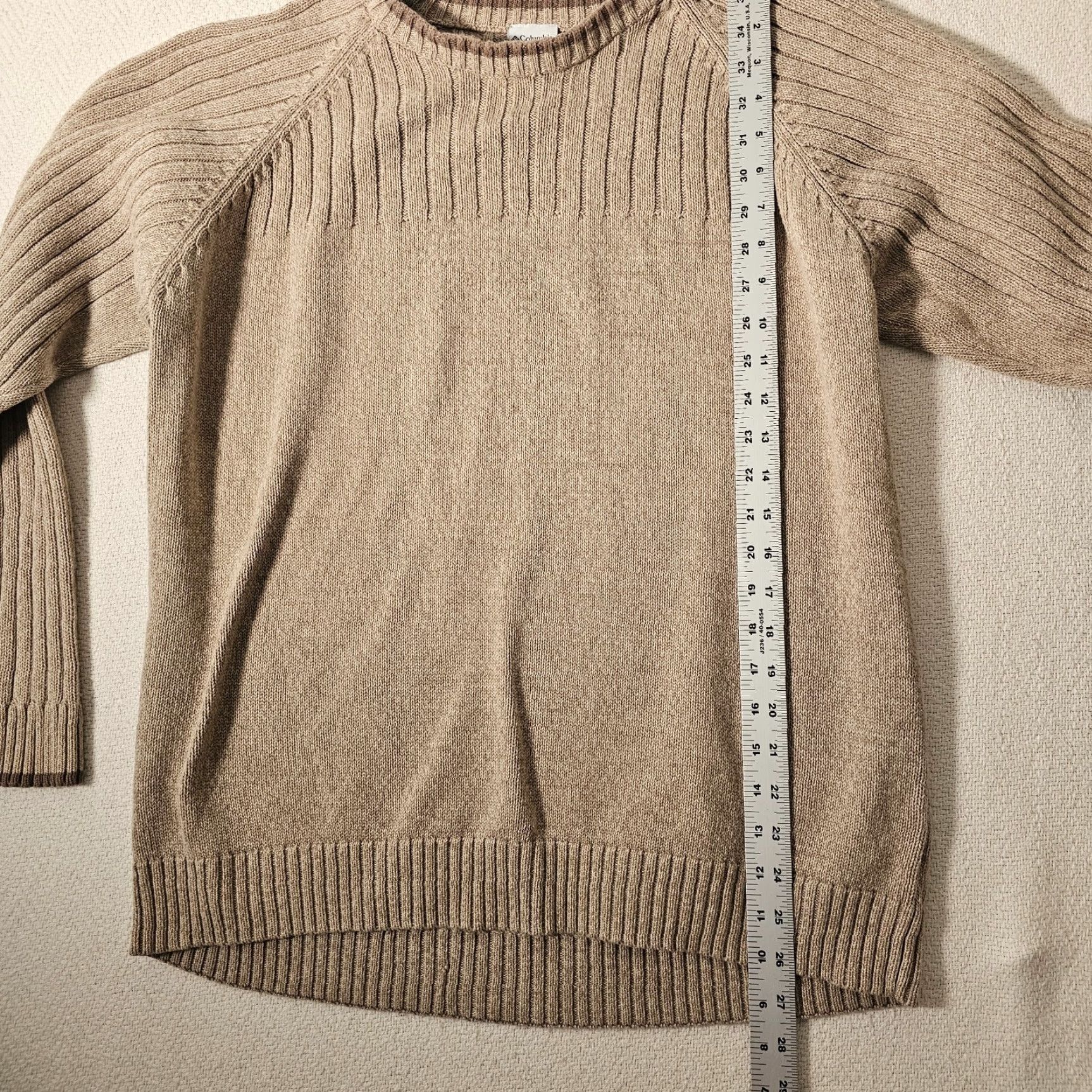 Vintage VINTAGE Columbia Sportswear Knit Sweater Crew Neck Large Brown Cotton Blend Pullover Men’s Outdoor Casual 1980s-1990s Mens Size US L / EU 52-54 / 3 - 3 Thumbnail