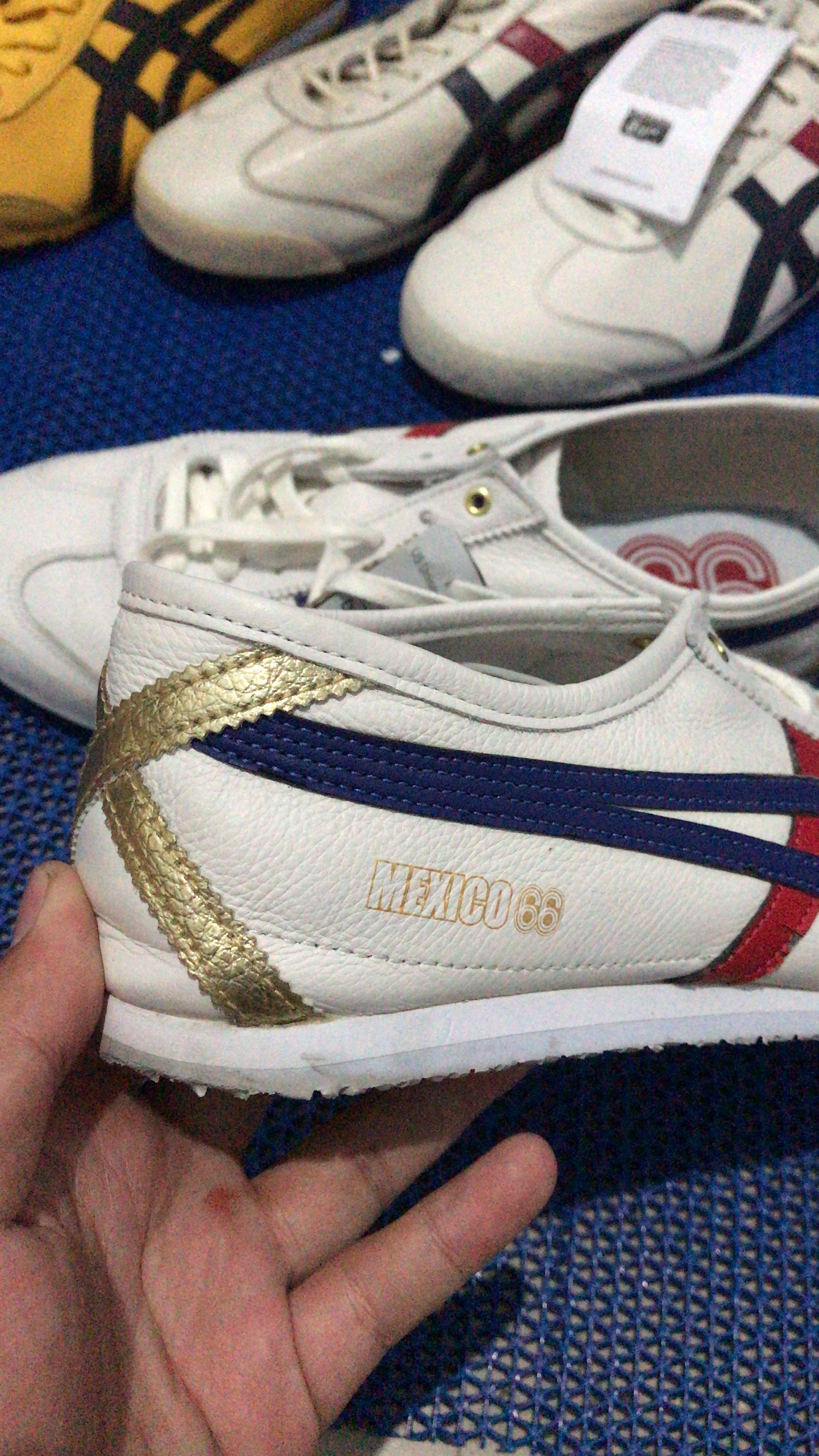 Onitsuka Tiger Onitsuka Tiger Mexico 66 'White Dark Blue Gold D507L Size US 11.5 / EU 44-45 - 2 Thumbnail