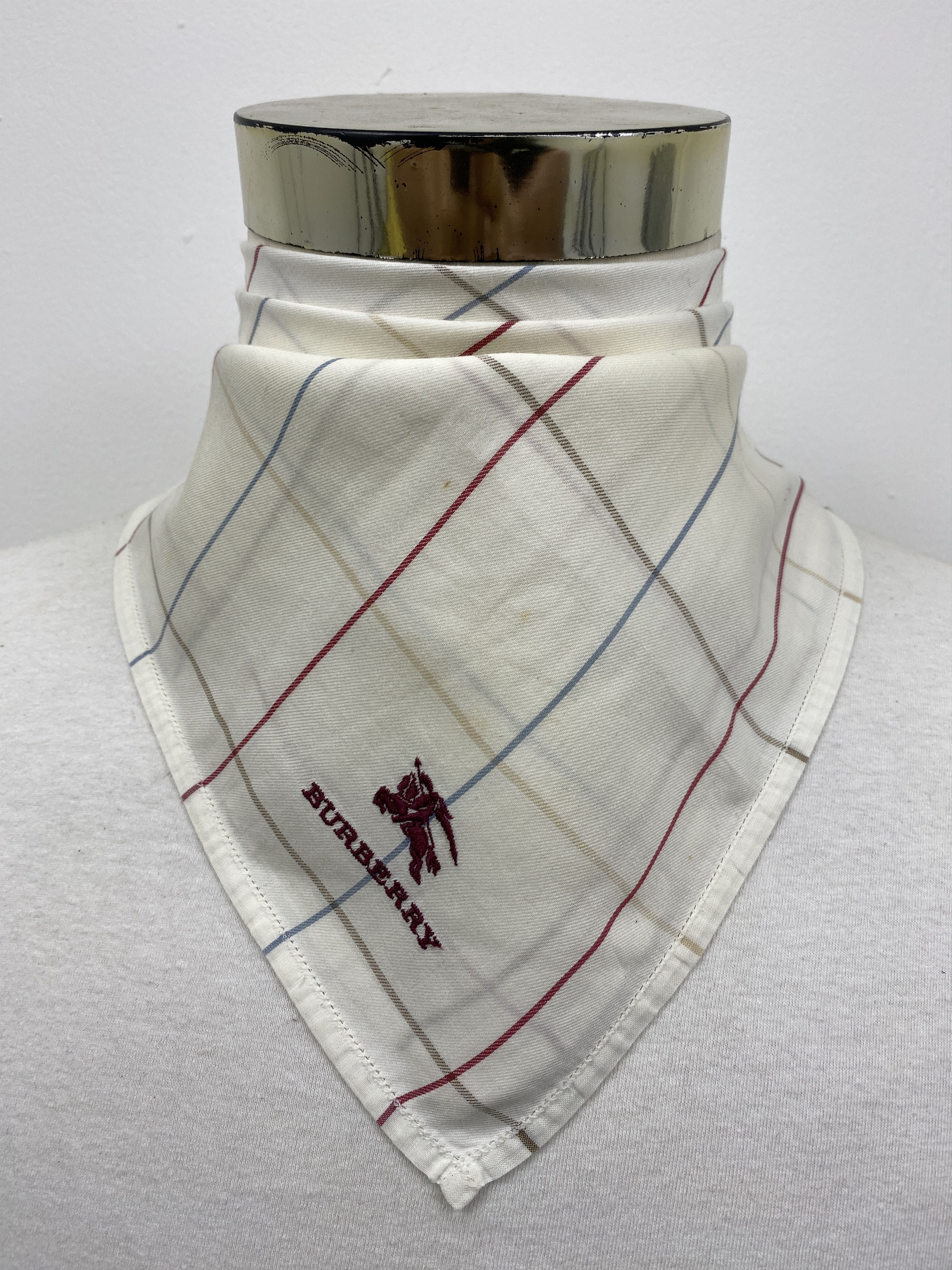 Burberry × Vintage Burberry Handkerchief / Bandana / Neckerchief HKC0545 Size ONE SIZE - 2 Thumbnail