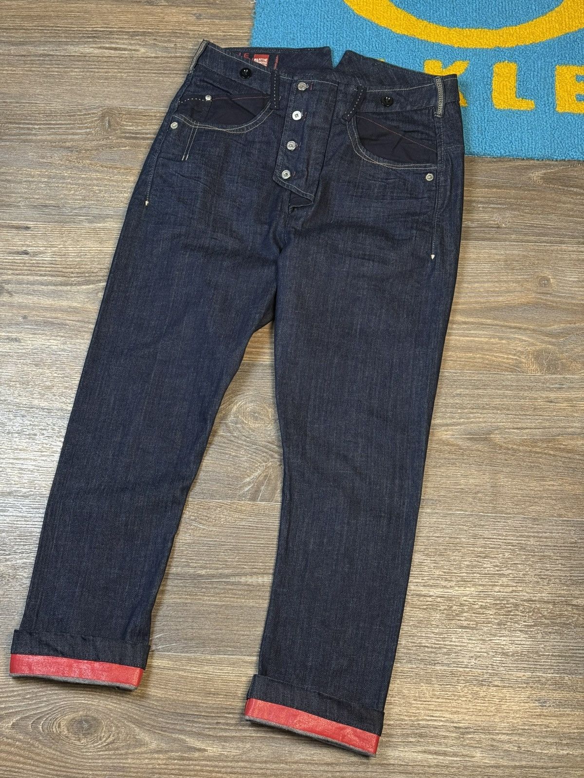 Marithe + Francois Girbaud × Vintage Marithe Francois Girbaud Blue Denim Indigo Pant Size US 28 / EU 44 - 3 Thumbnail