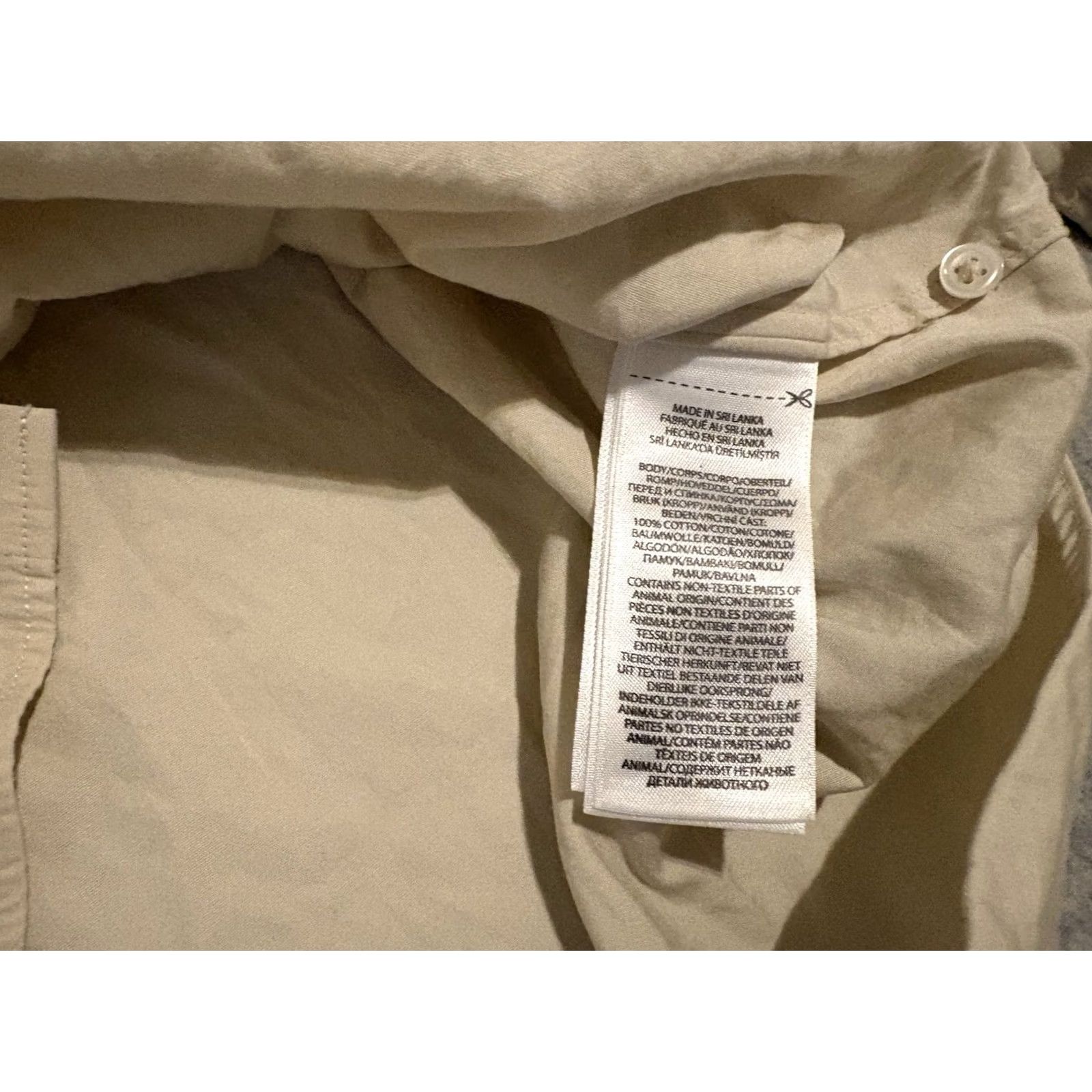 Polo Ralph Lauren Polo Ralph Lauren Shirt Mens Band Collar Long Sleeve Button-Up Beige L Size US L / EU 52-54 / 3 - 5 Thumbnail