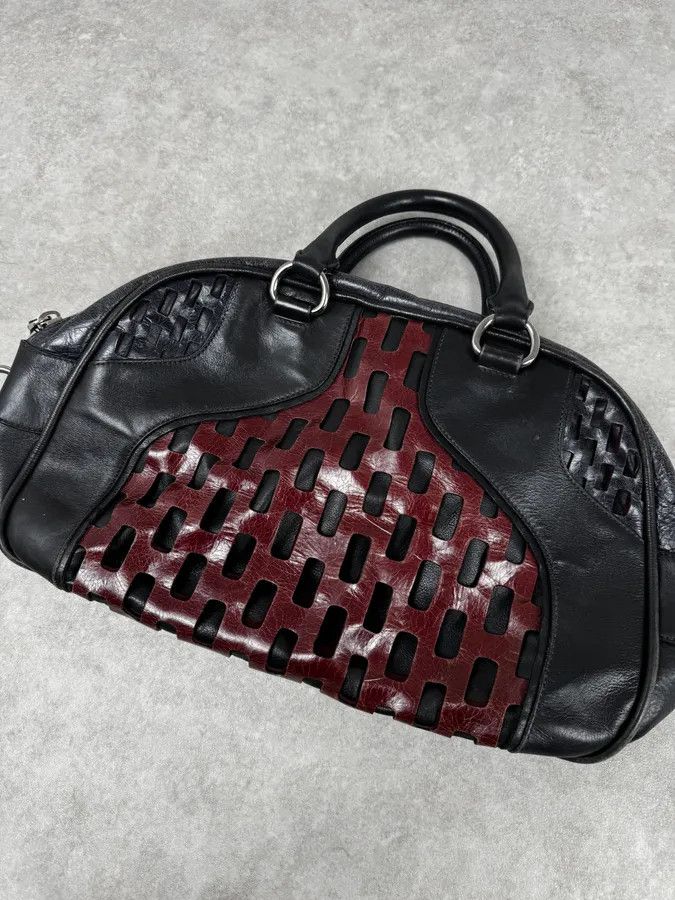 Miu Miu Miu Miu Black Burgundy Leather Bowling Bag Size ONE SIZE - 6 Thumbnail