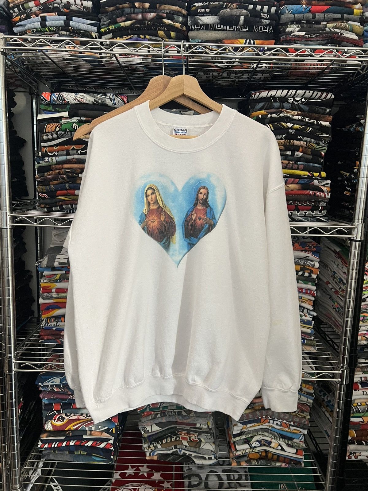 Arts & Science 90s Virgin Mary Jesus Christ Religion Tee Size US L / EU 52-54 / 3 - 1 Thumbnail