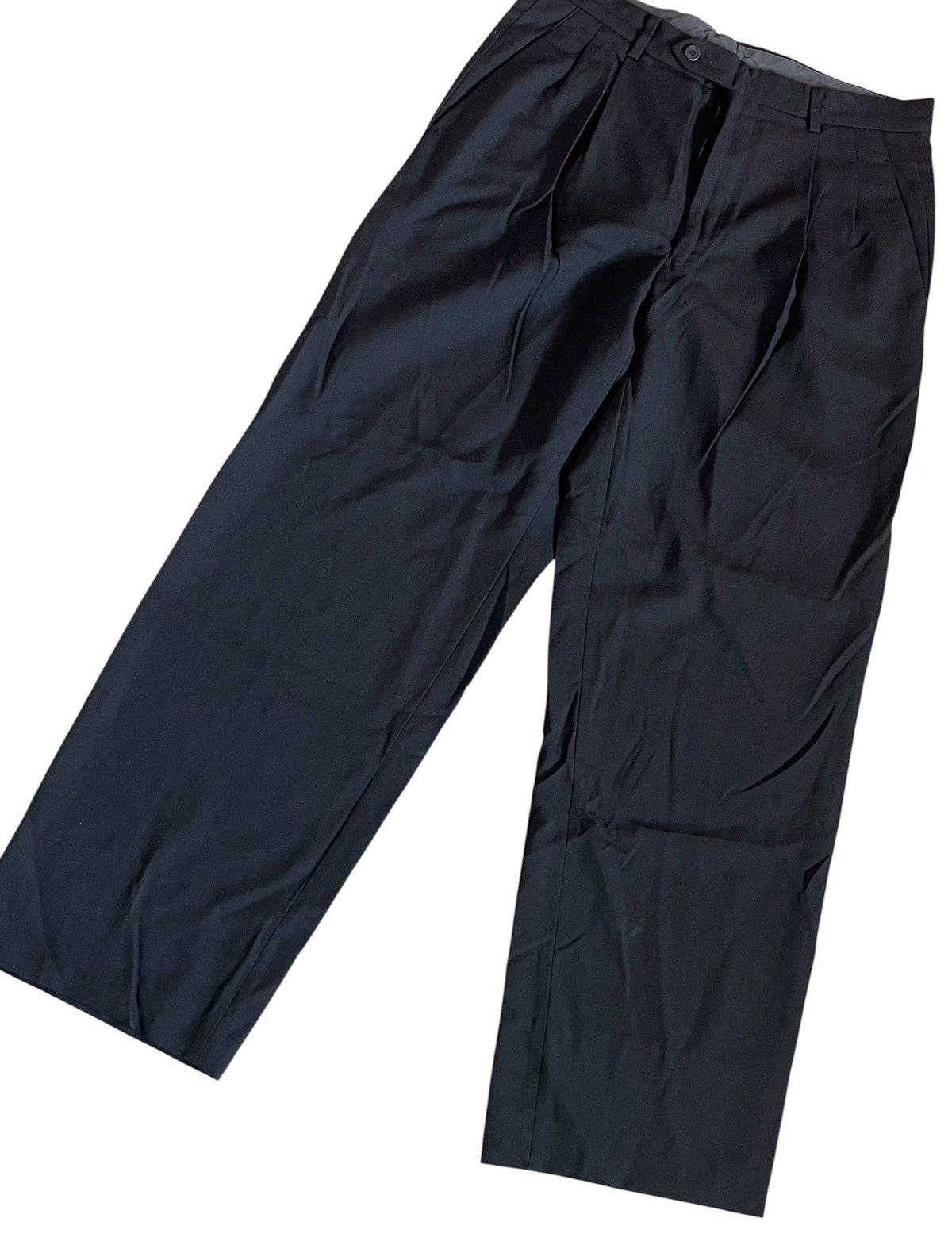 Issey Miyake Vintage issey miyake pleated black wool trousers Size US 32 / EU 48 - 2 Thumbnail