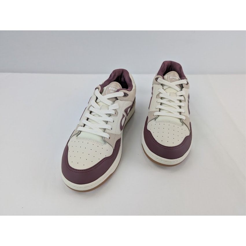 Dior o1rshd1 Leather Low Top Sneaker in Beige / Viole Size US 10 / EU 43 - 9 Thumbnail