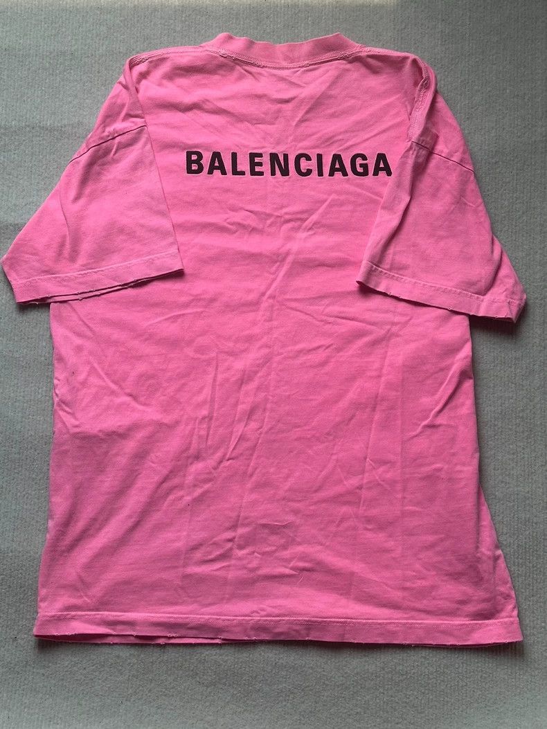 Balenciaga Balenciaga Pink embroidered monogrammed short sleeve Size US L / EU 52-54 / 3 - 3 Thumbnail