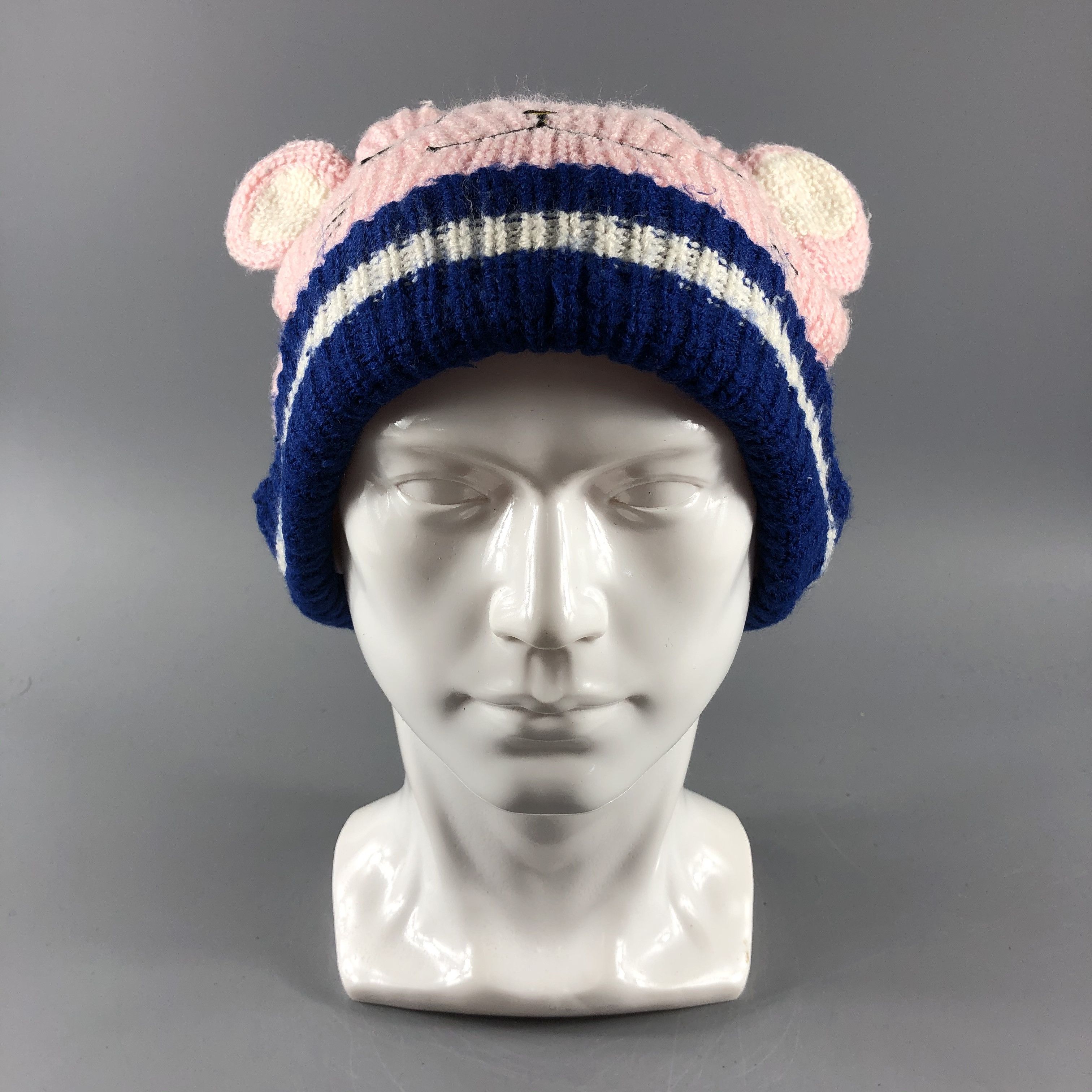 image of Vintage Kawaii Hats Ear Beanie Cat Snow Hat Snow Cap B193, Men's