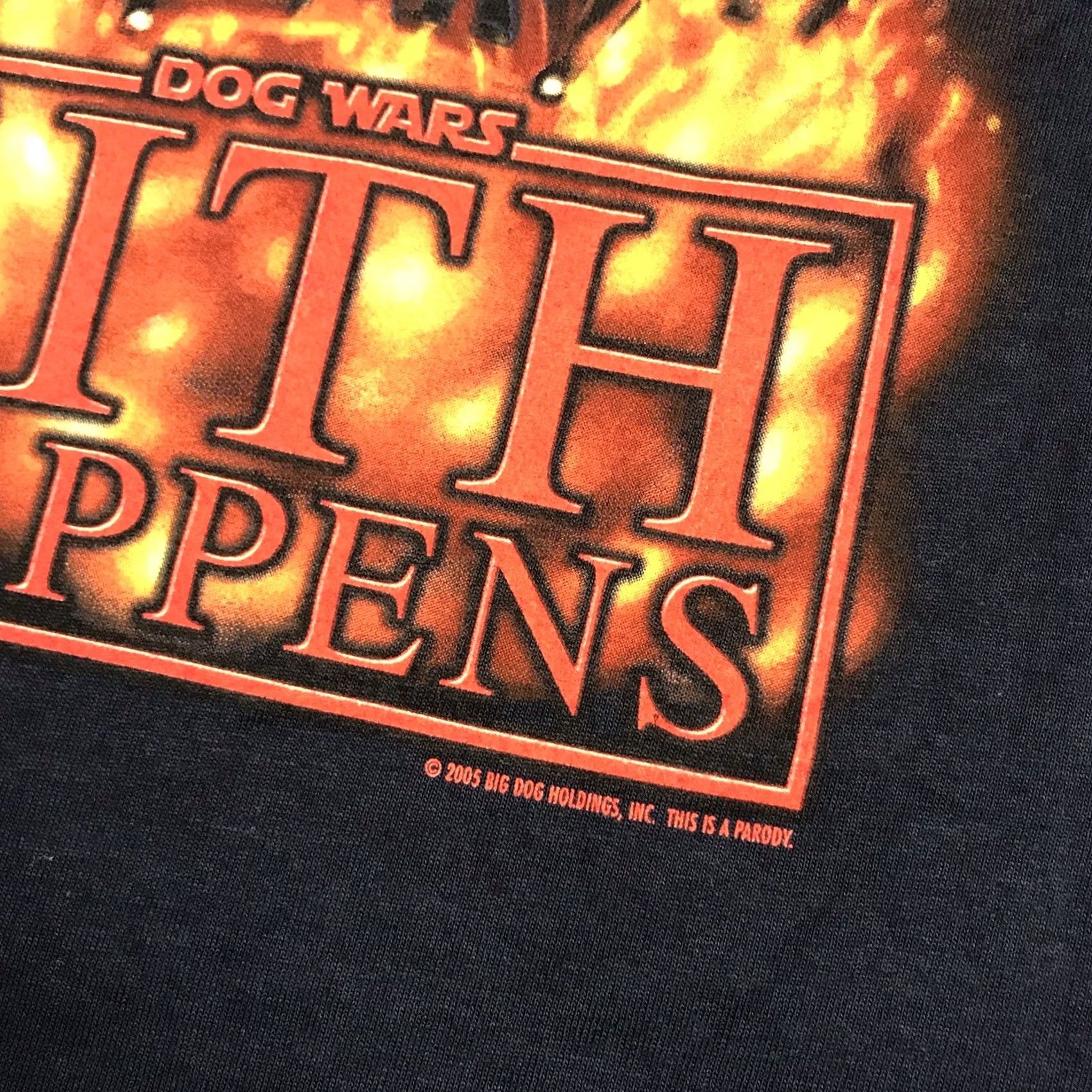 Big Dogs VINTAGE Big Dogs Star Wars Parody Shirt Logo Graphic Print Dogs Sith Happens Crew Neck Short Sleeve M Blue Mens Size US M / EU 48-50 / 2 - 5 Thumbnail