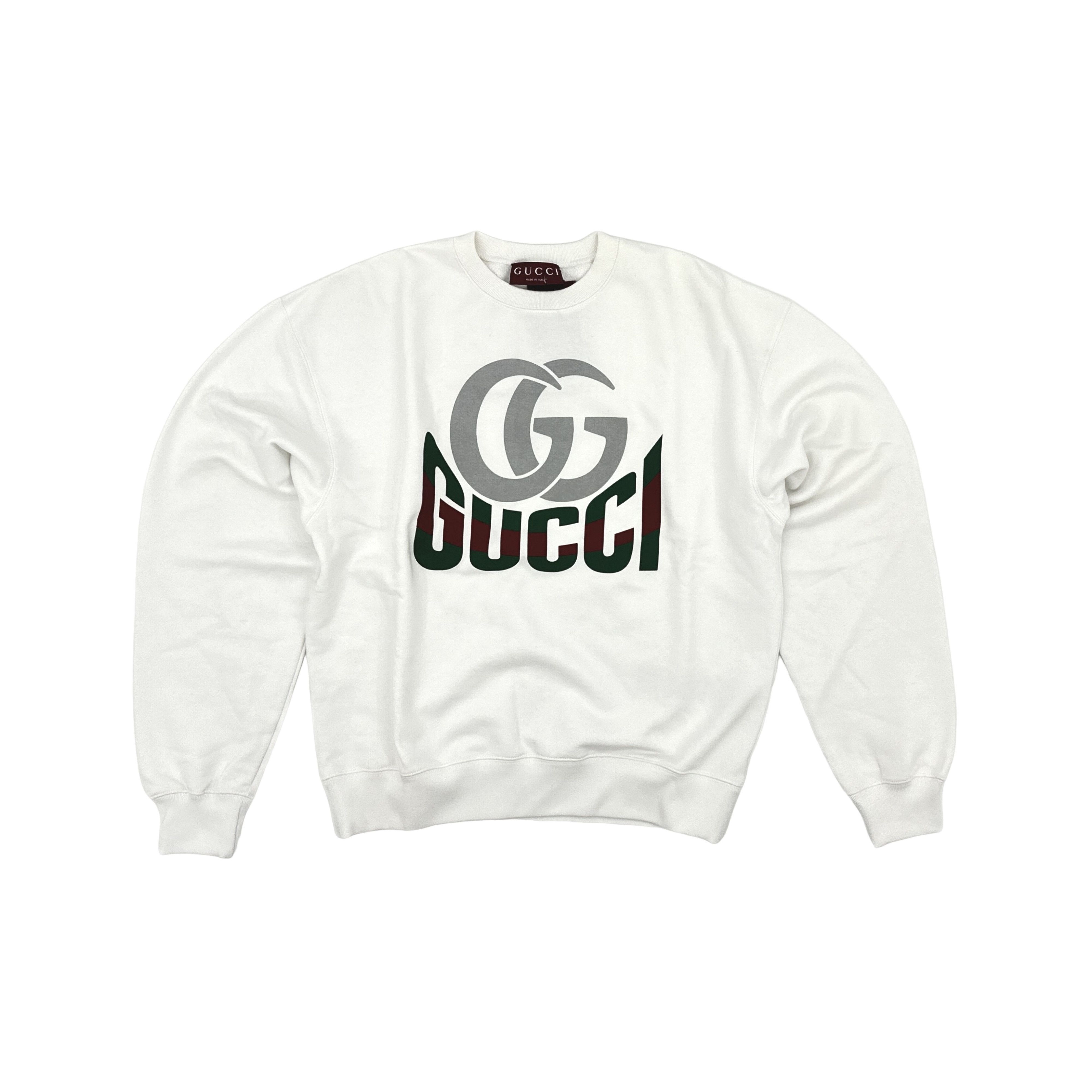 Gucci Gucci Graphic Logo Sweatshirt White Size S Size US S / EU 44-46 / 1 - 1 Thumbnail