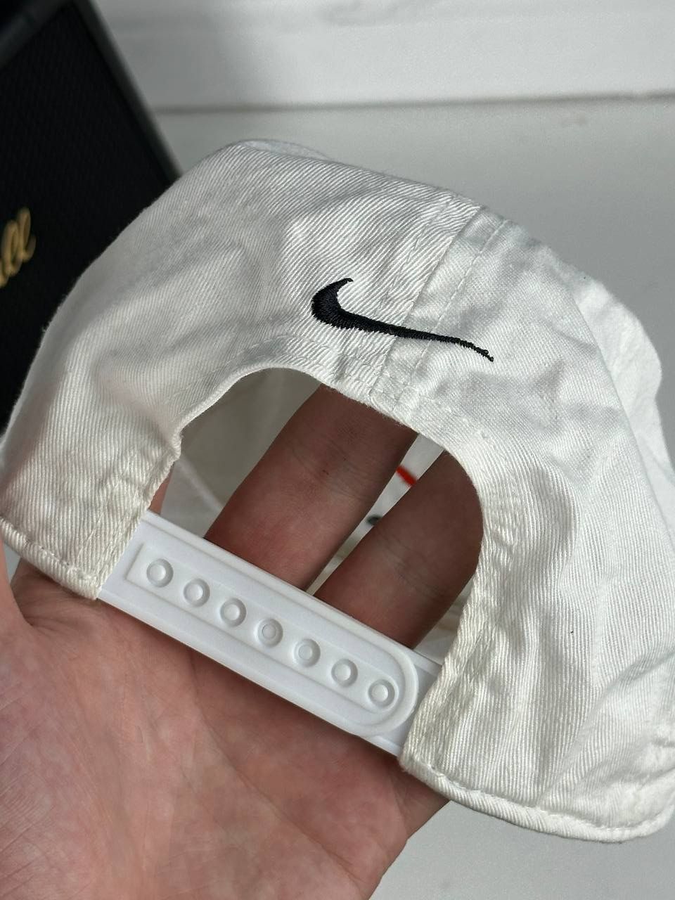 Nike × Vintage Vintage 90s Nike Just Do It White Hat Snapback Size ONE SIZE - 4 Thumbnail