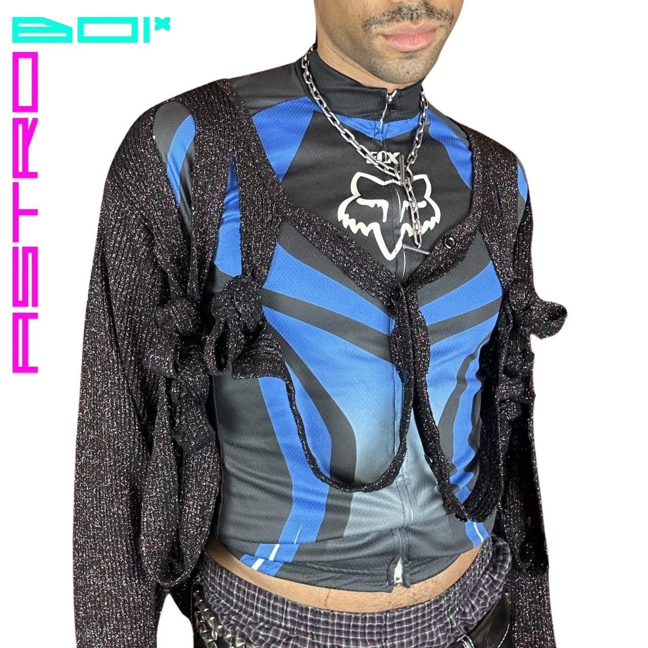 Other ASTROBOI* MODULAR BLACK METALLIC LUREX CARDIGAN _ XXL Size US XXL / EU 58 / 5 - 2 Thumbnail