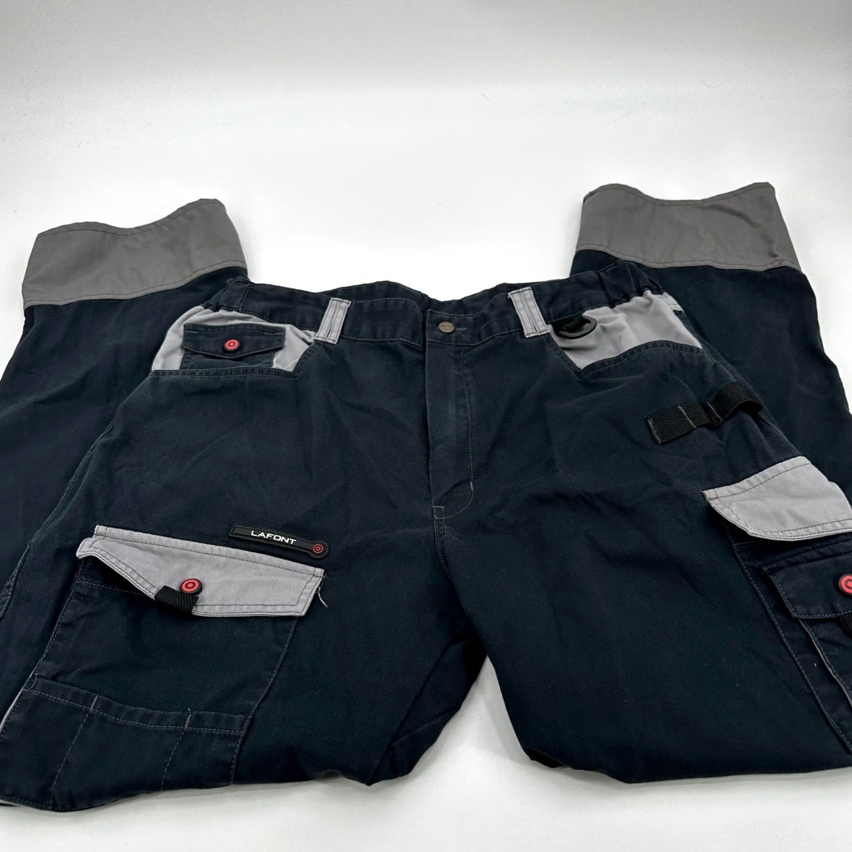 Vintage VINTAGE Lafont Workwear Cargo Pants Men Black 34 Size 50 34 Cargo Pants Utility Pants Construction Mens Cotton Blend Black 34 Size US 34 / EU 50 - 2 Thumbnail