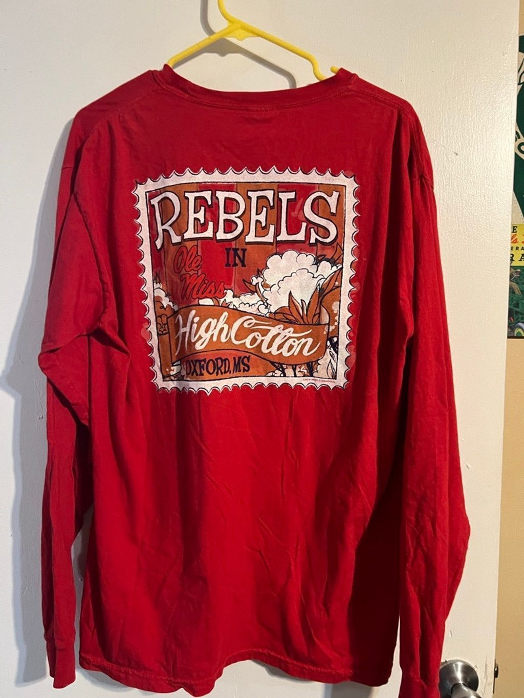 Comfort Colors Men's Comfort Colors Red Ole Miss Rebels Long Sleeve Tee L Size US L / EU 52-54 / 3 - 2 Thumbnail