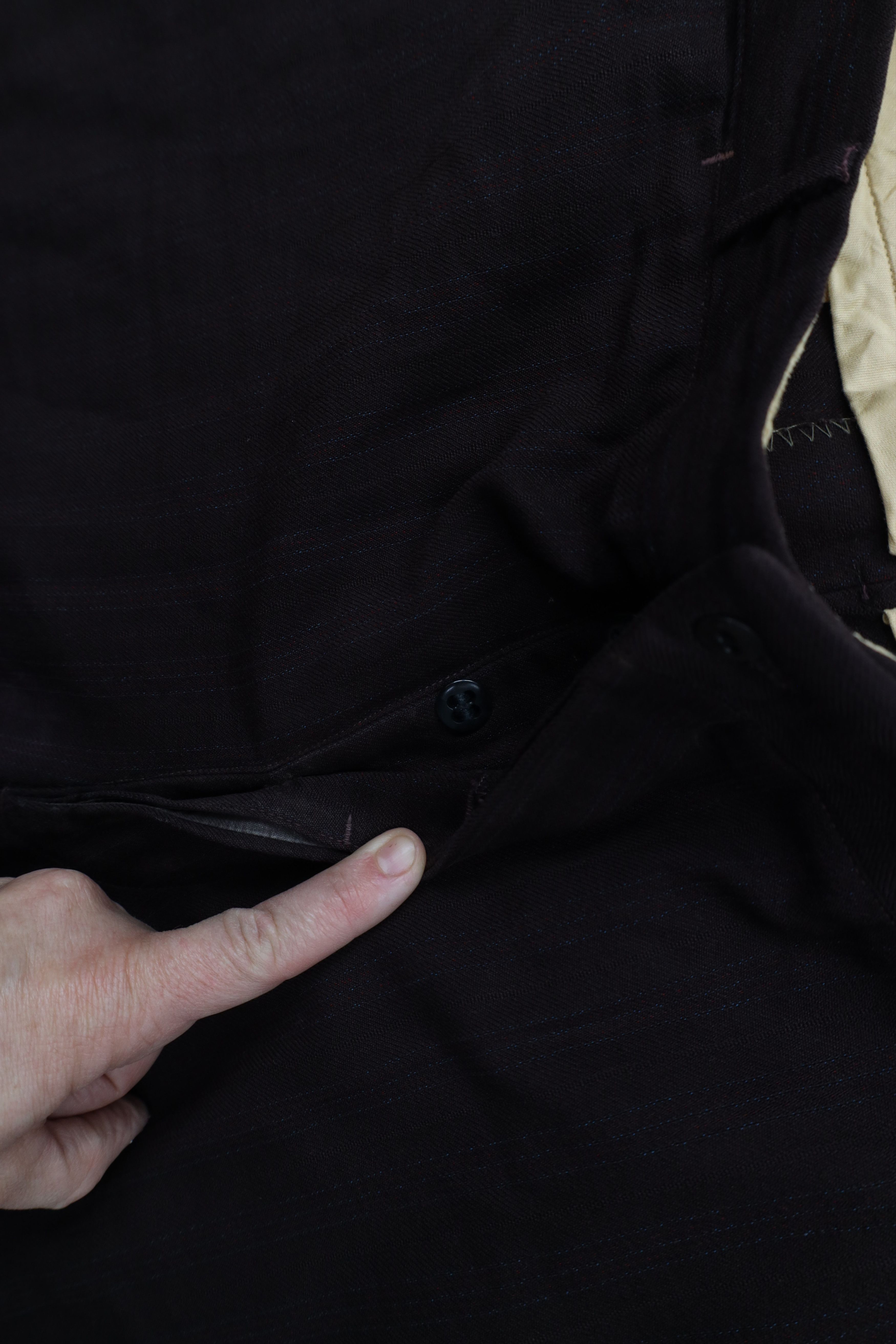 Vintage Vintage 30s 40s Wool Striped Chino Pants Button Fly USA Size US 32 / EU 48 - 8 Thumbnail