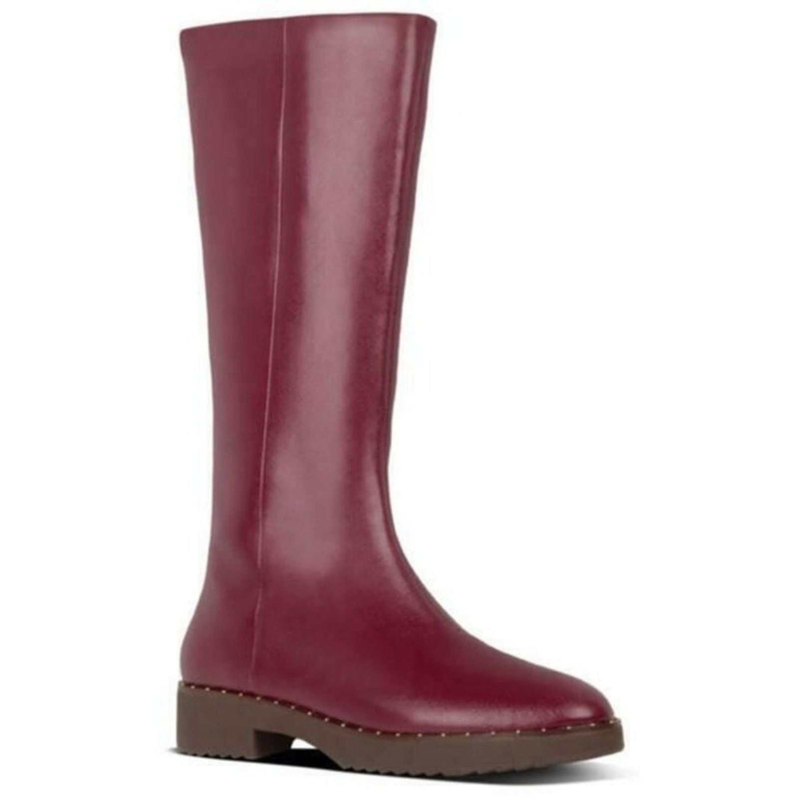 Other NEW Sz 5 FitFlop Mari Safferano Knee-High Zip Burgundy Boots Size US 5 / IT 35 - 1 Thumbnail