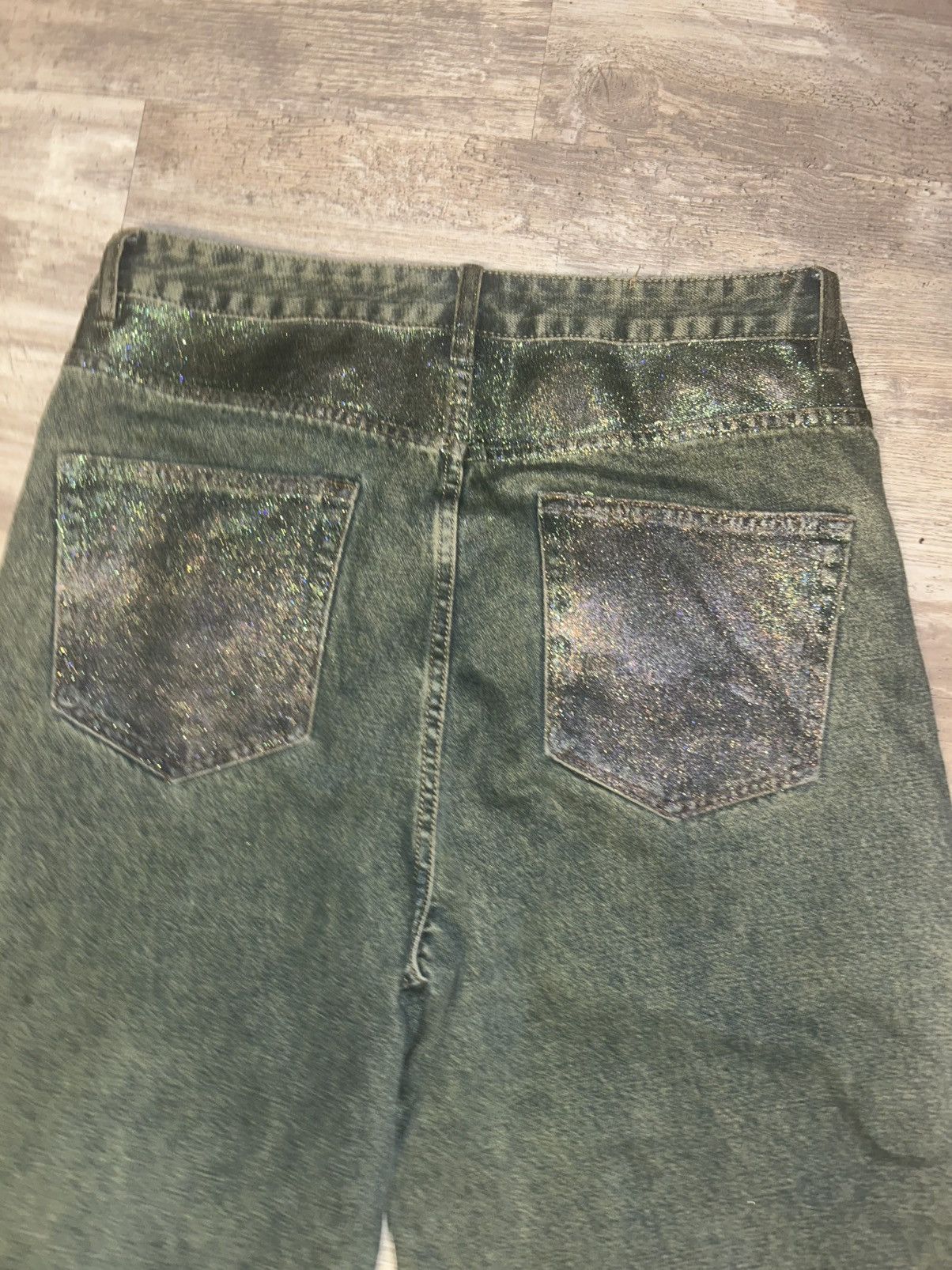 Japanese Brand Slumxweirdo hologram paint Denim Size US 31 - 8 Thumbnail
