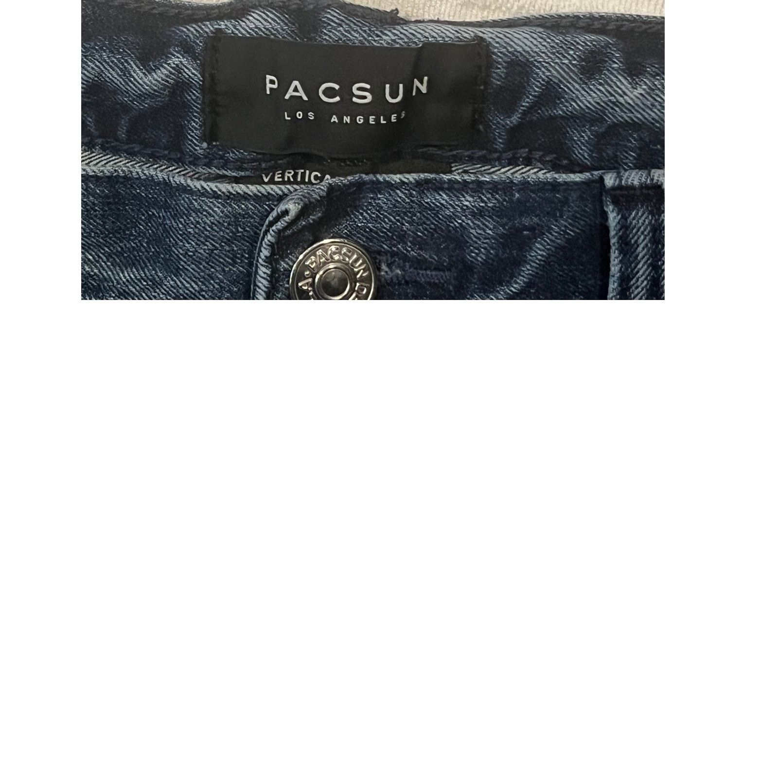 Pacsun PacSun Stacked Skinny Distessed Jeans Mens 33x34 Size US 33 - 3 Thumbnail