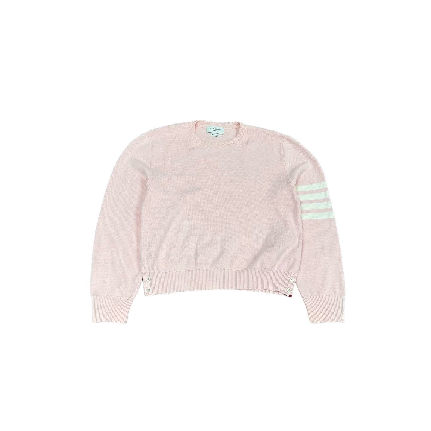 Thom Browne Thom Browne 4-Bar Silk Crewneck Sweater Size 3 Size US L / EU 52-54 / 3 - 1 Thumbnail