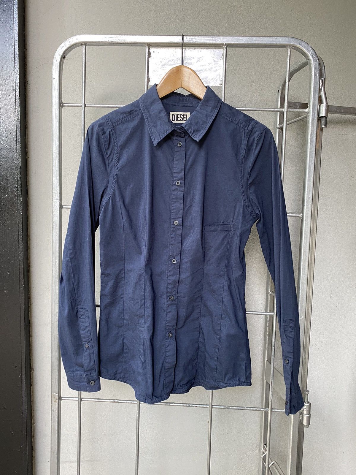 Diesel DIESEL Slim-Fit Blue Long Sleeve Shirt for Women Size M / US 6-8 / IT 42-44 - 20 Thumbnail