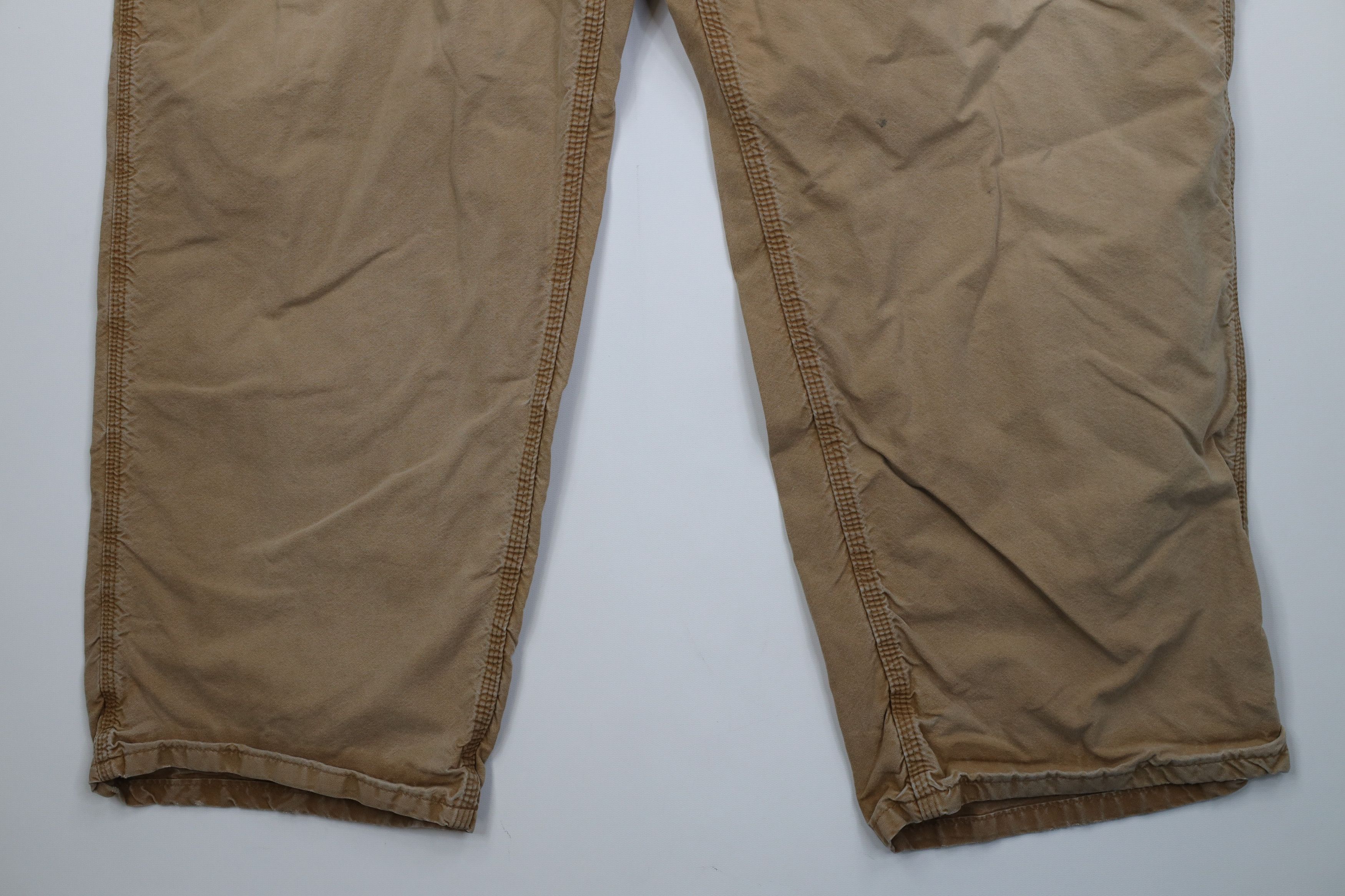 Carhartt Vintage 90s Y2K Carhartt Wide Leg Dungaree Pants Duck Brown Size US 44 / EU 60 - 4 Thumbnail