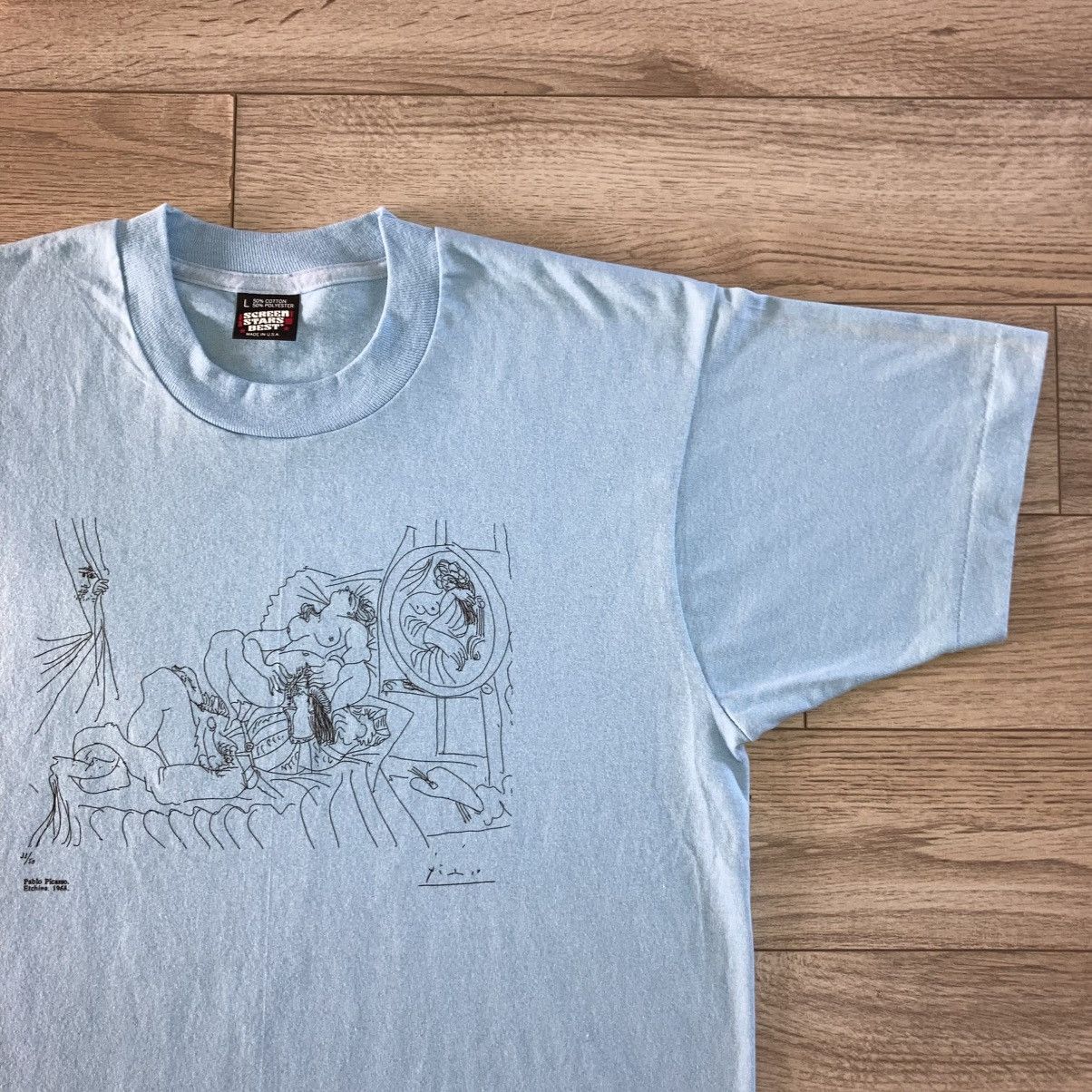 Other 1968 pablo picasso erotic sketch tee Size US L / EU 52-54 / 3 - 1 Thumbnail