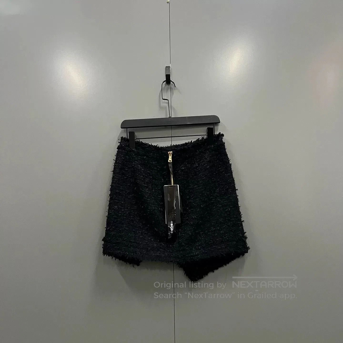 Balmain balmain asymmetrical woven mini skirt. Size 33" - 2 Thumbnail