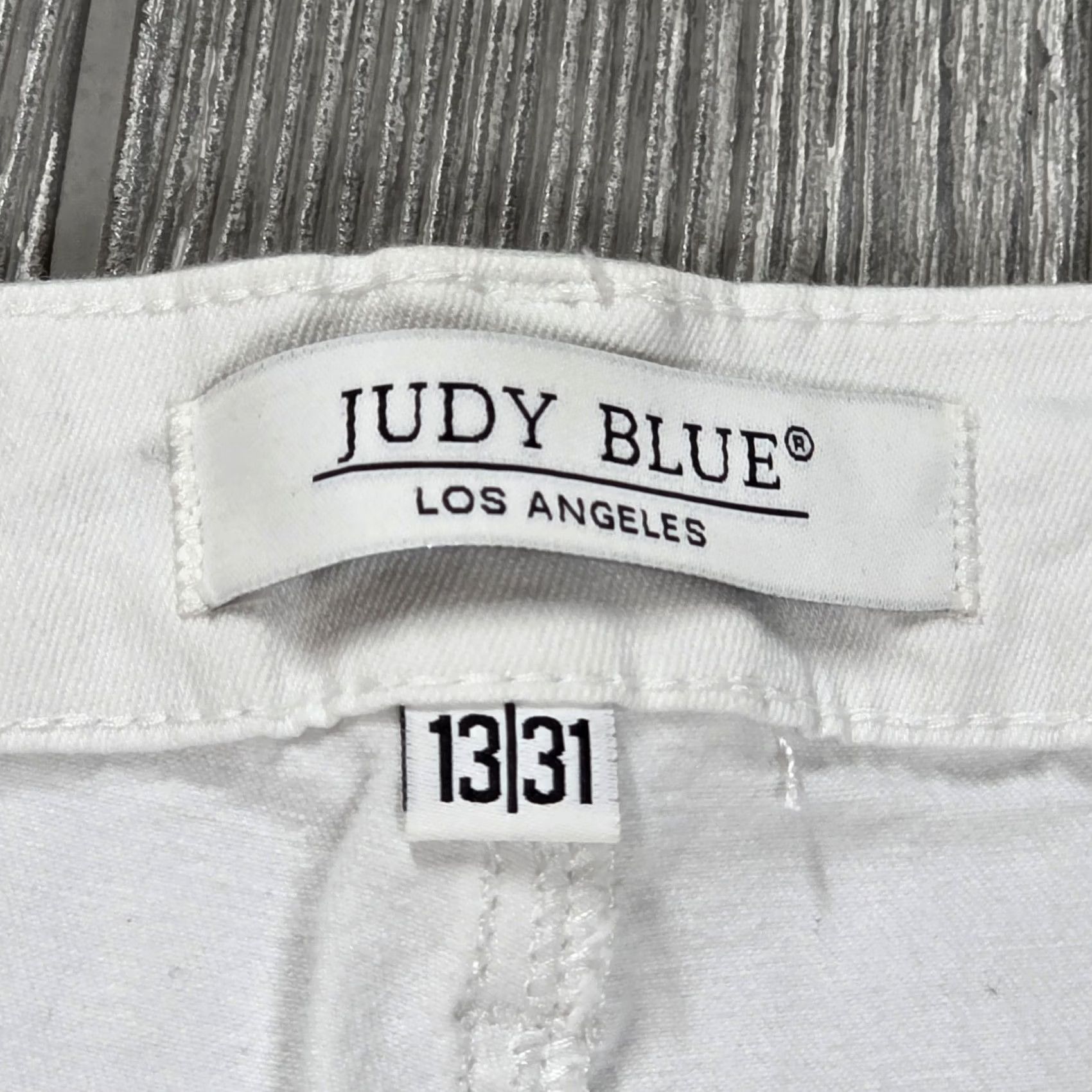 Vintage Judy Blue White High Waist Flare Button Fly Jeans Womens 13/31 actual 32x33 - Size 14 Size 36" / US 14 / IT 50 - 7 Thumbnail