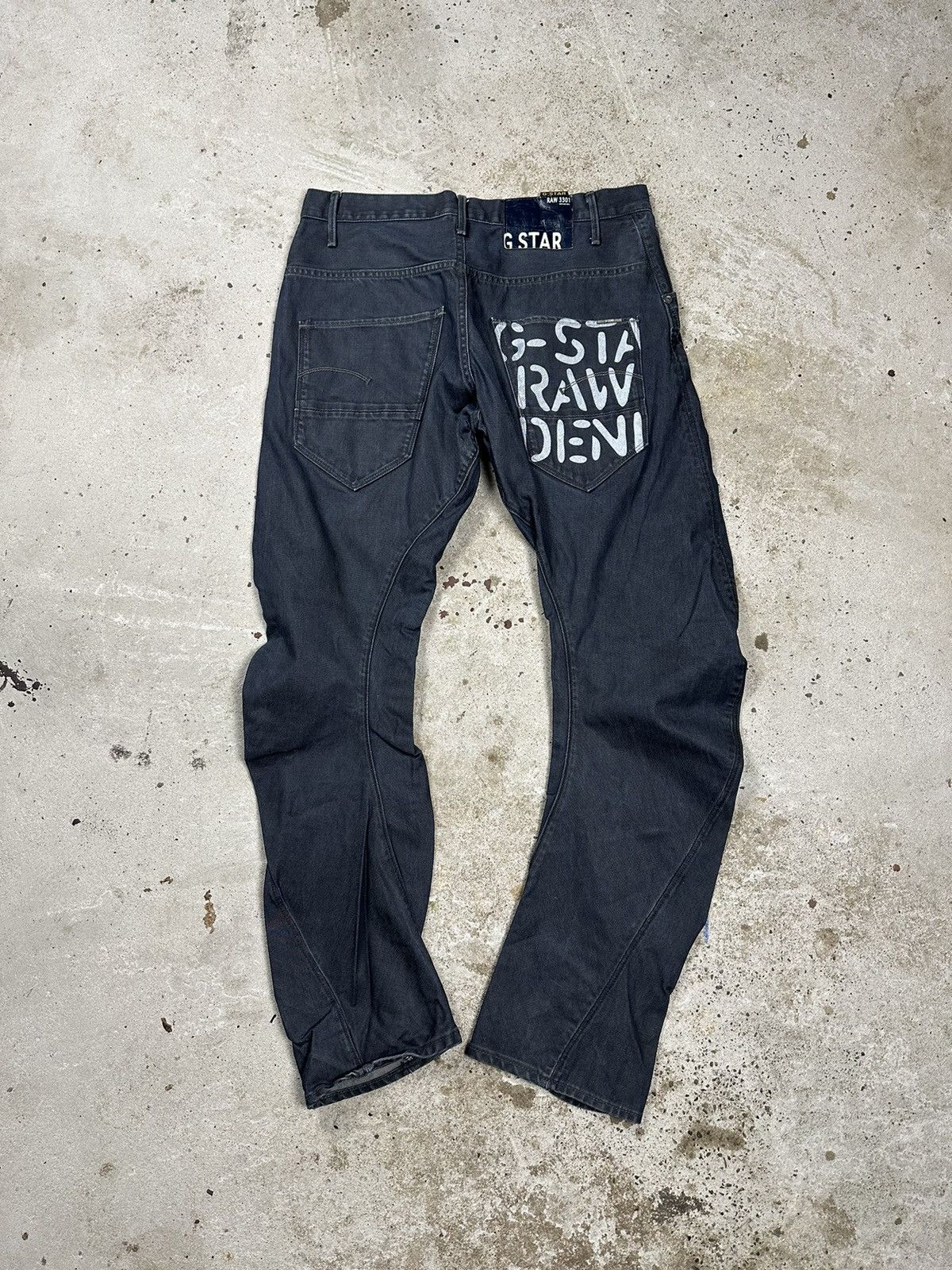 G-Star × Vintage Vintage Y2K G Star Raw Arc Loose Tapered 060 Embro Denim Size US 34 / EU 50 - 2 Thumbnail