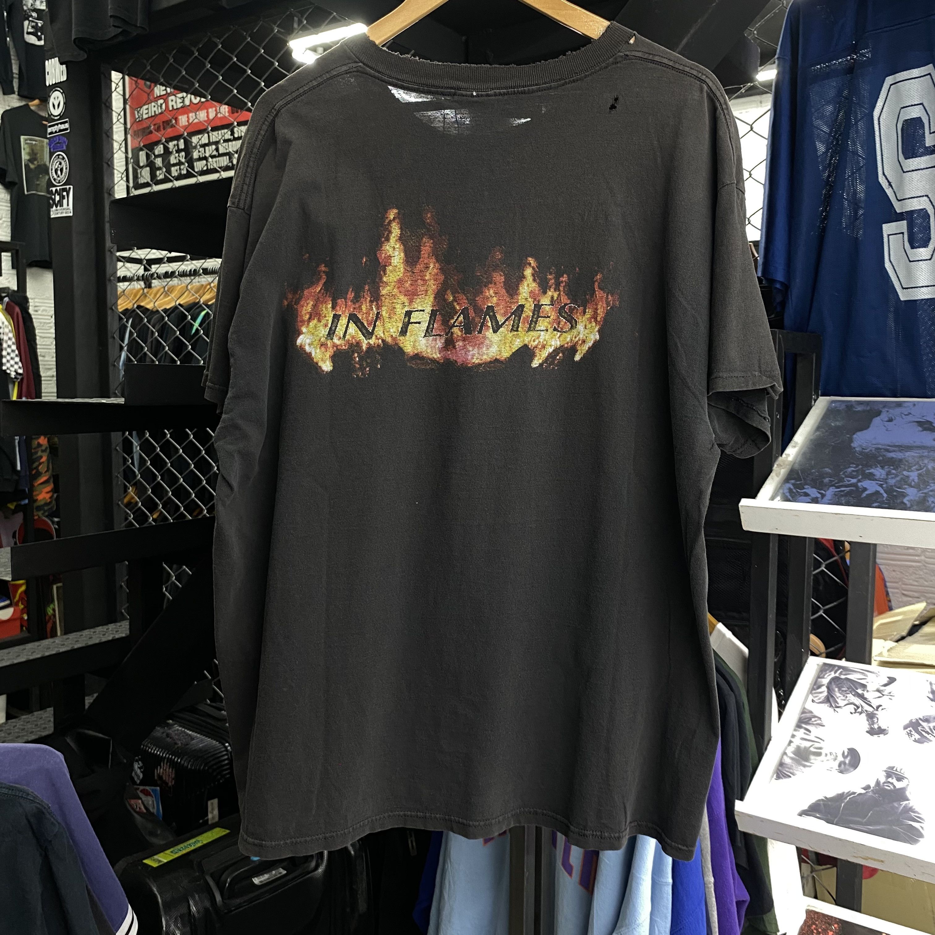 Band Tees IN FLAMESv Vintage 90s Swedish Death Metal Gothenburg Sound Size US XL / EU 56 / 4 - 4 Thumbnail