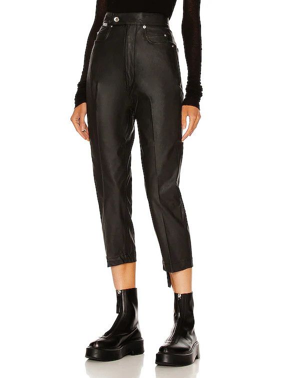 Rick Owens Drkshdw Rick Owens DRKSHDW Bolans Black Cropped Pant Size 28" / US 6 / IT 42 - 1 Thumbnail
