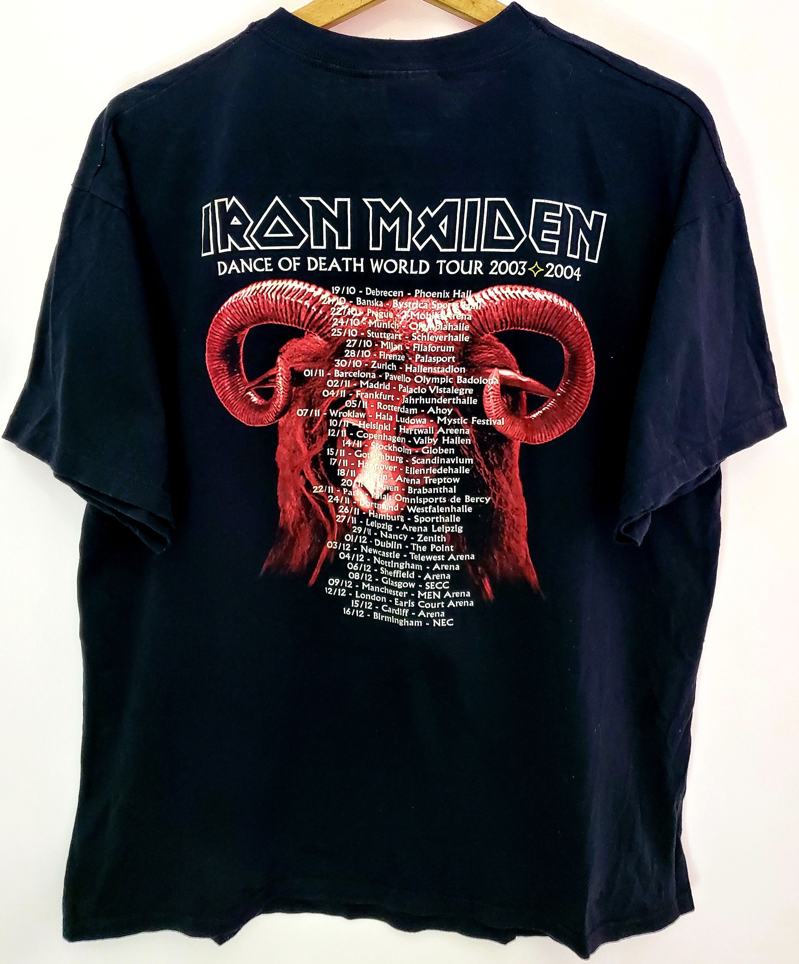 Band Tees × Iron Maiden × Vintage Vintage Iron Maiden Dance of Death World Tour Tshirt size L Size US L / EU 52-54 / 3 - 4 Thumbnail