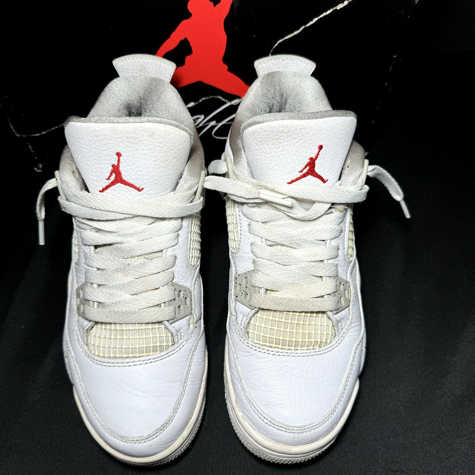 Jordan Brand × Nike Size 5 - Nike Air Jordan 4 Retro GS White Oreo Men's Shoes Size US 5 / EU 37 - 4 Thumbnail