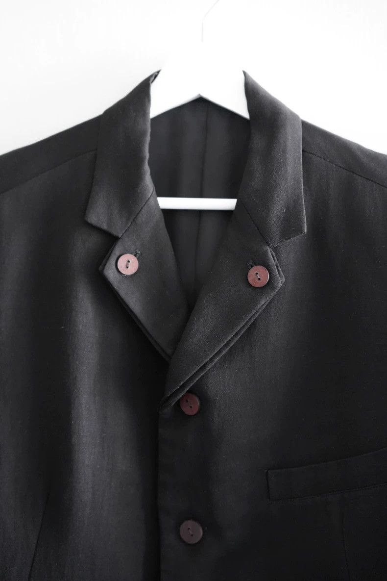 Yohji Yamamoto Yohji Yamamoto size 2 07 SS leather buttoned double suit 25 Size 38R - 4 Thumbnail